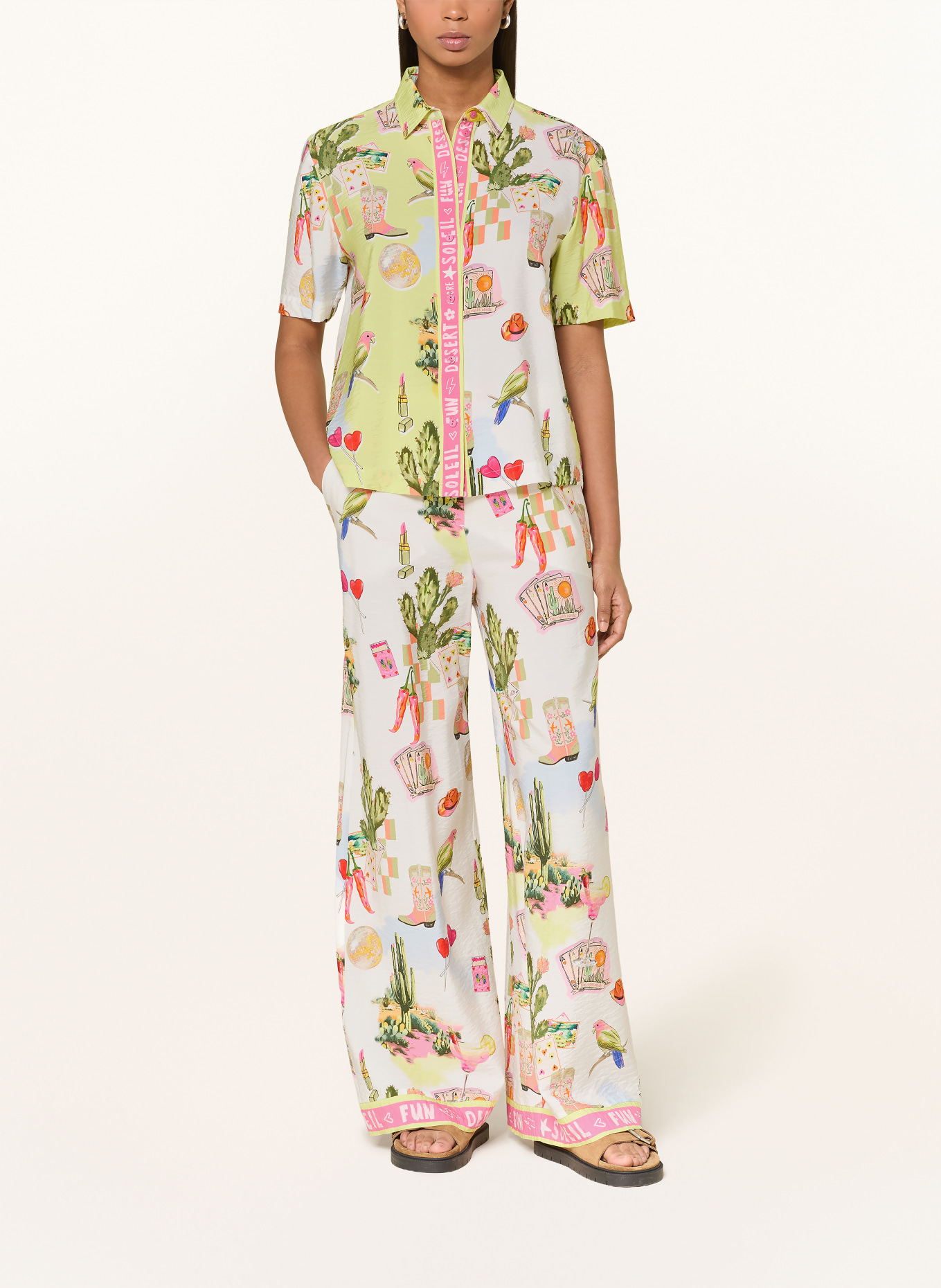 MARC CAIN overhemdblouse: 100 WHITE