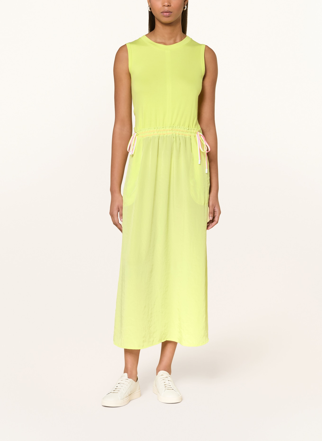 MARC CAIN Kleid im Materialmix: 411 sunny lime new