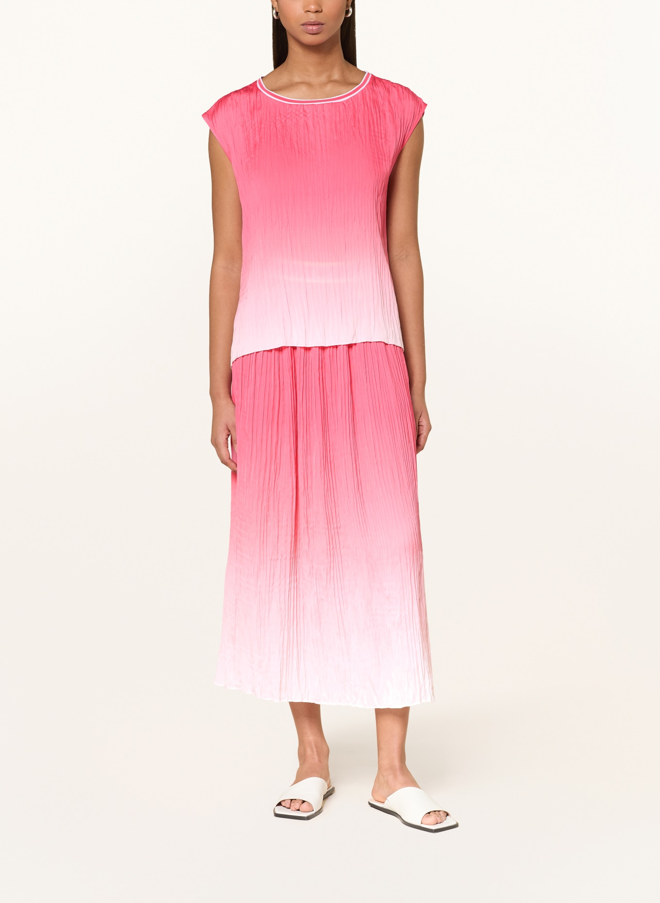 MARC CAIN plissé rok: 246 pink lemonade