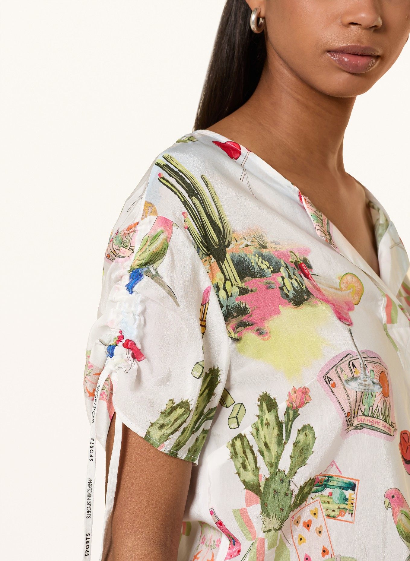 MARC CAIN blouse: 100 WHITE