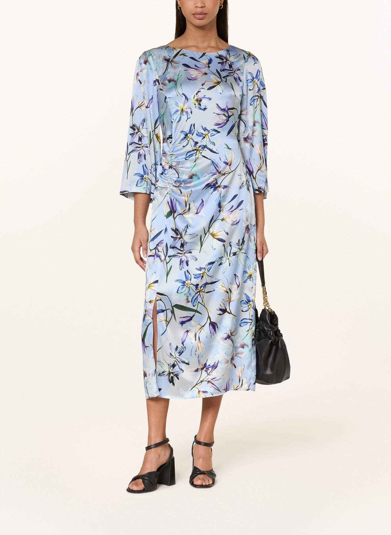 MARC CAIN Silk shift dress: 319 magical blue