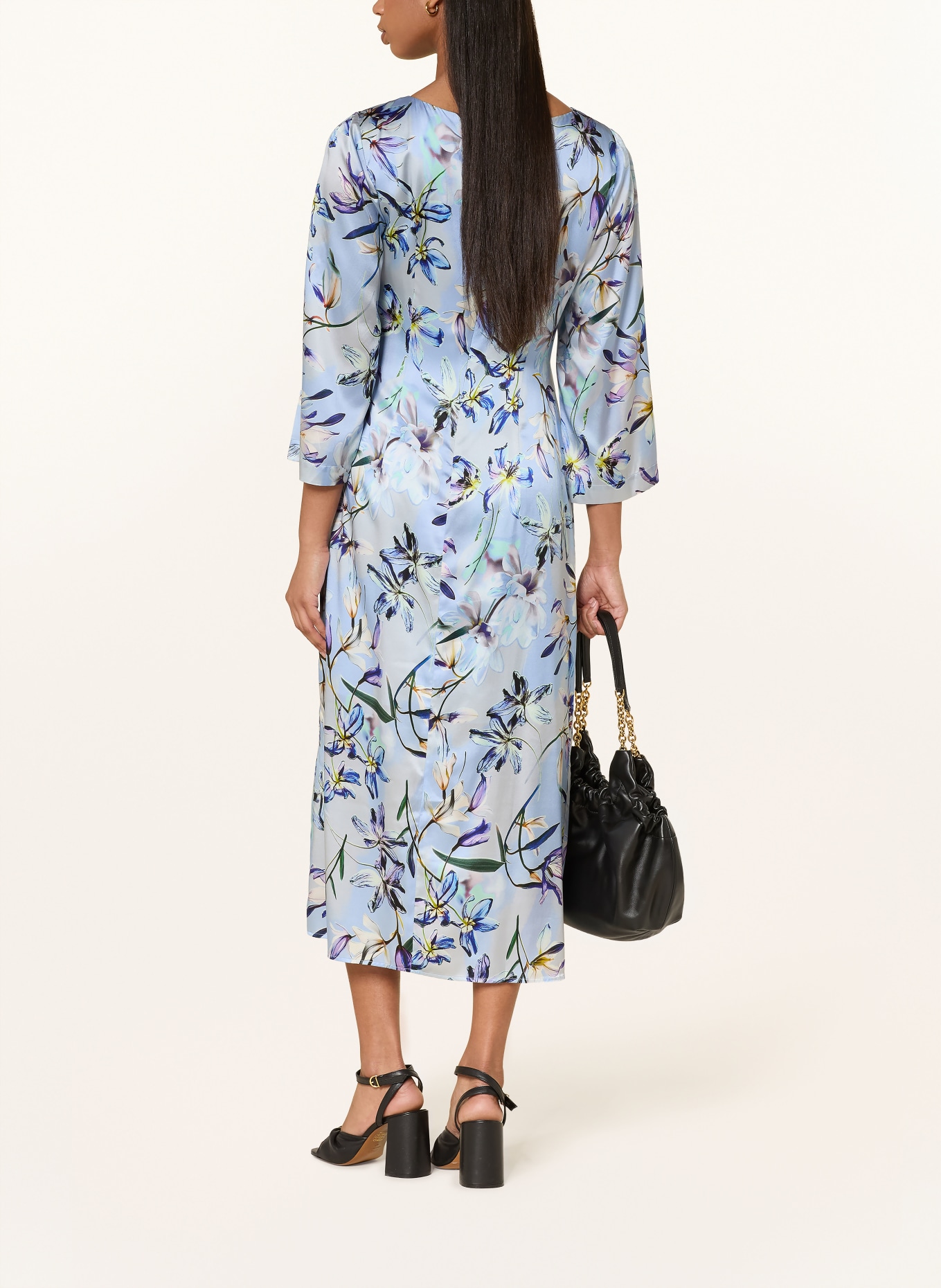 MARC CAIN Silk shift dress: 319 magical blue