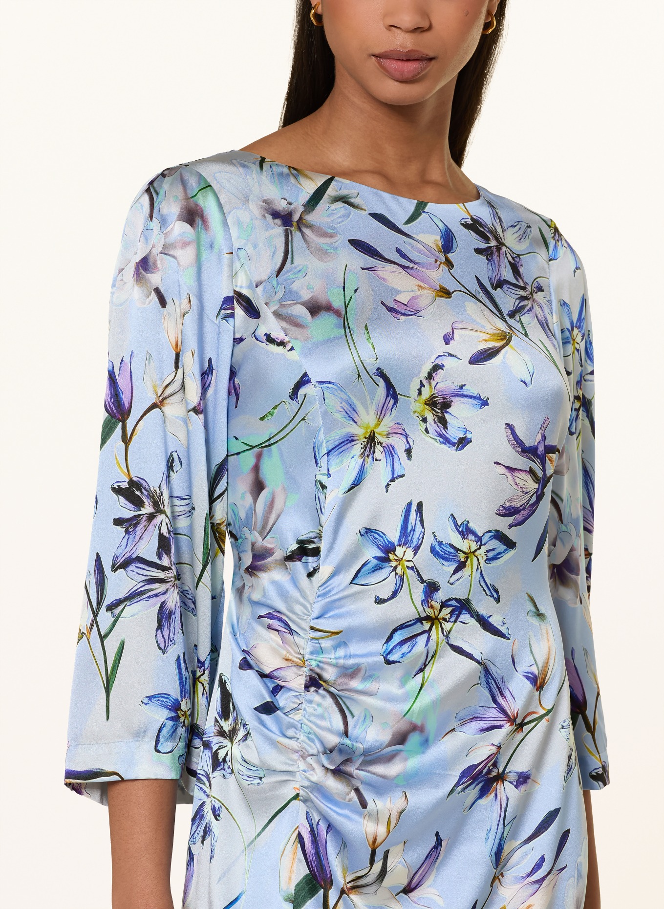 MARC CAIN Silk shift dress: 319 magical blue