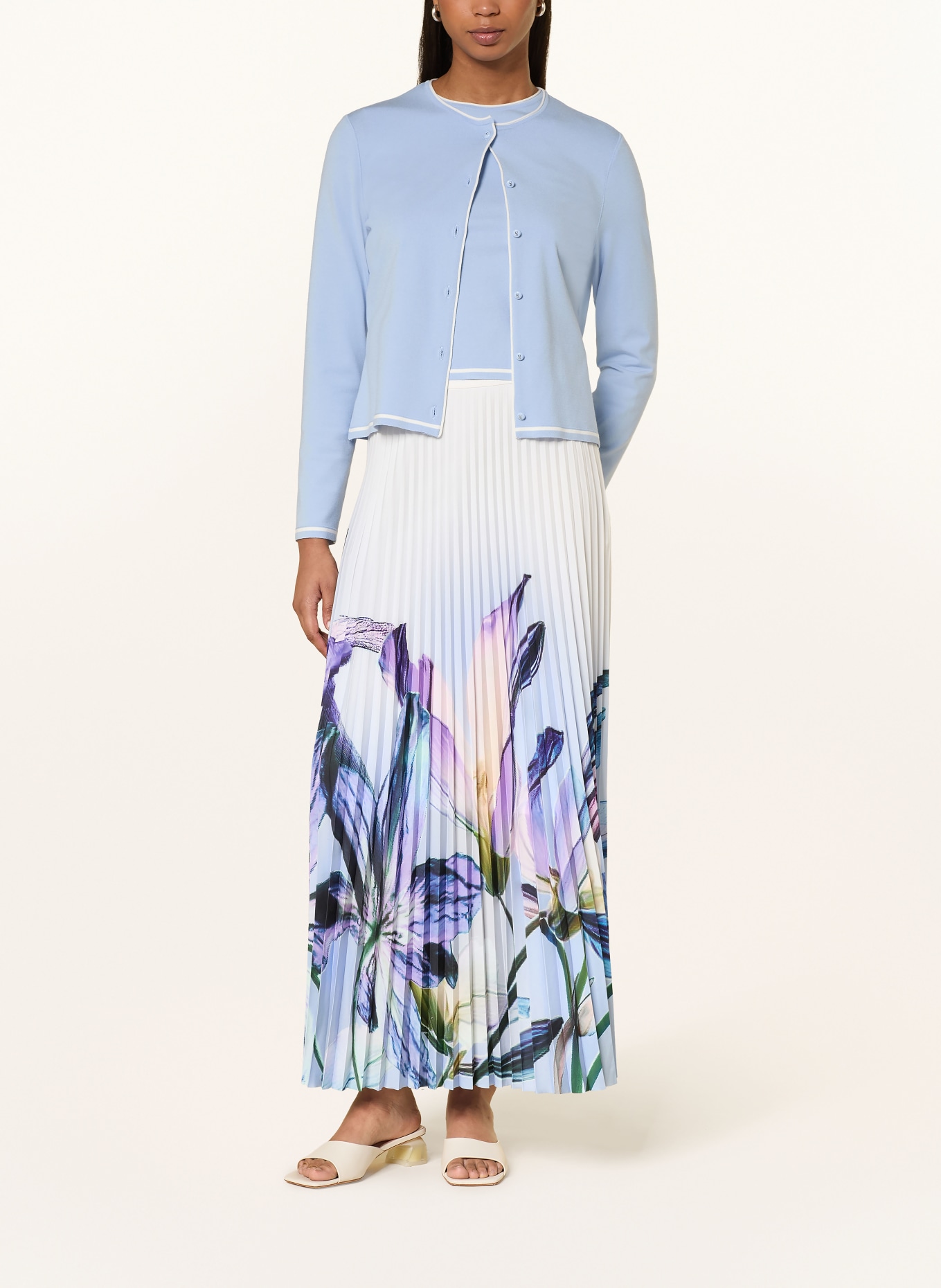 MARC CAIN plisovaná sukně: 100 WHITE