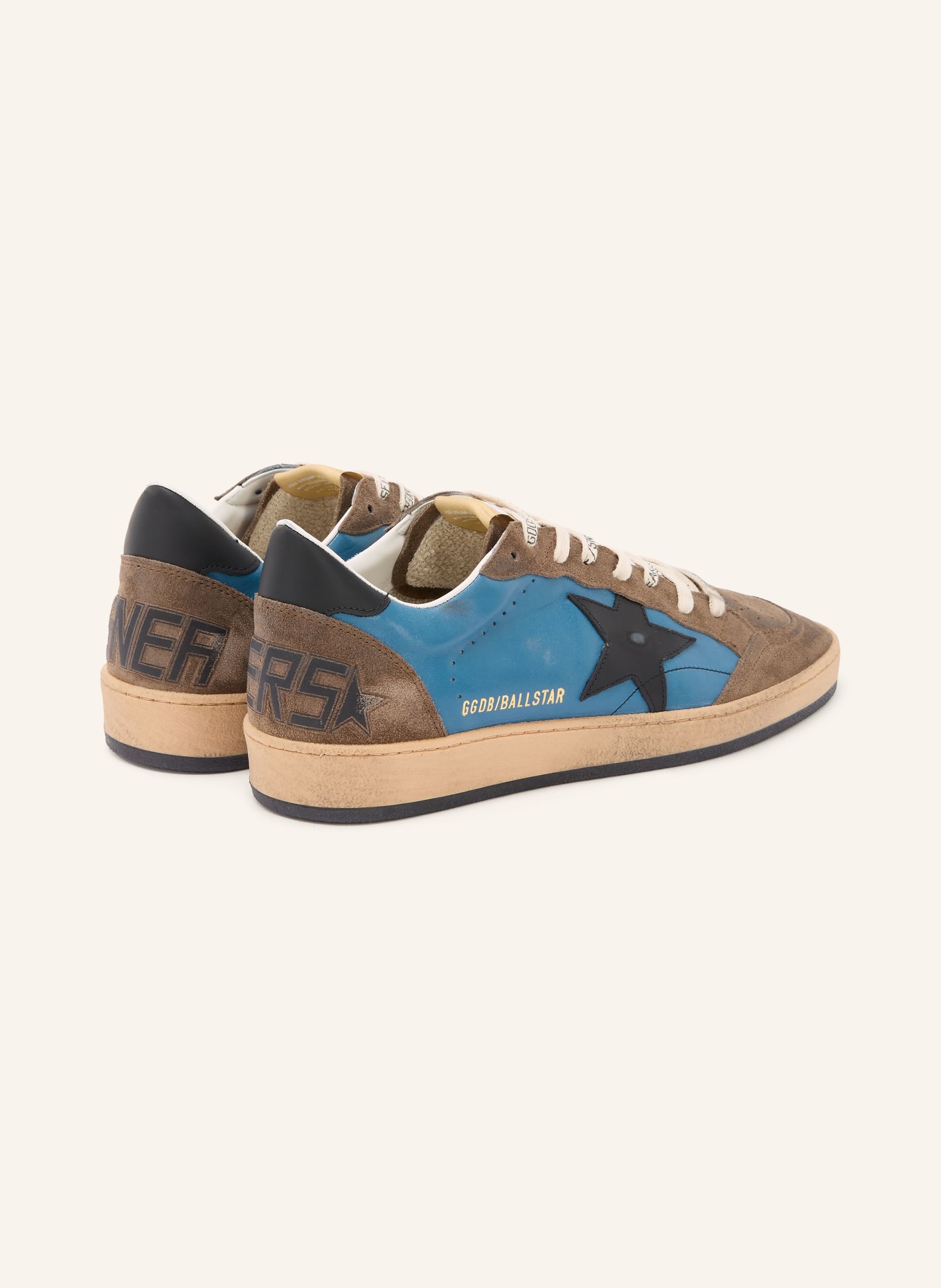 GOLDEN GOOSE Sneaker BALL-STAR: BLAU / TAUPE