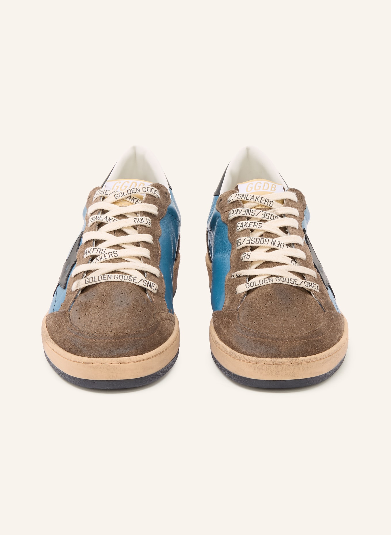 GOLDEN GOOSE Sneaker BALL-STAR: BLAU / TAUPE