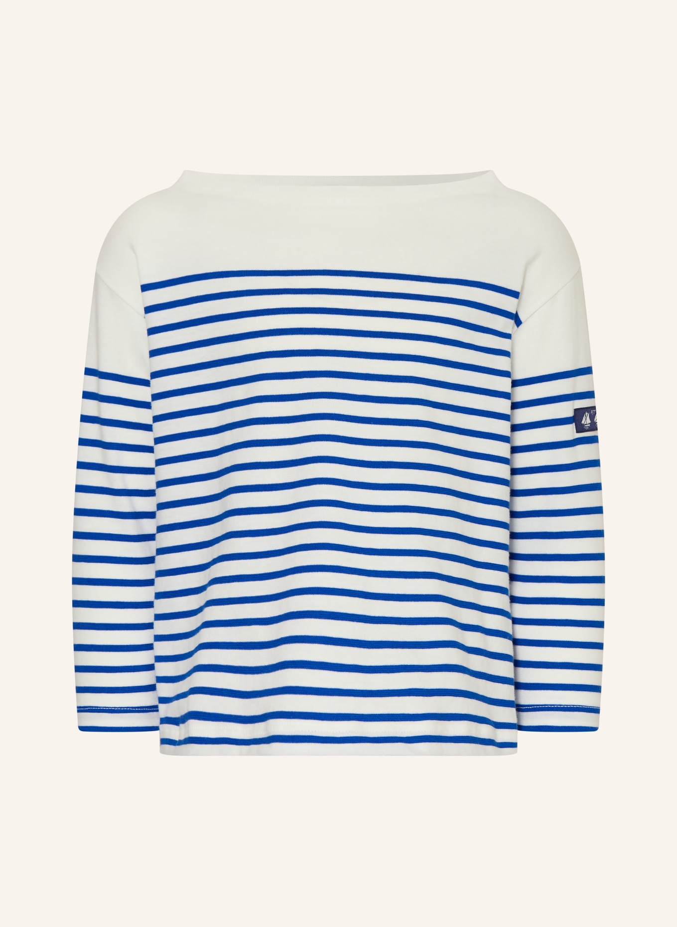 PETIT BATEAU Longsleeve: WEISS / BLAU