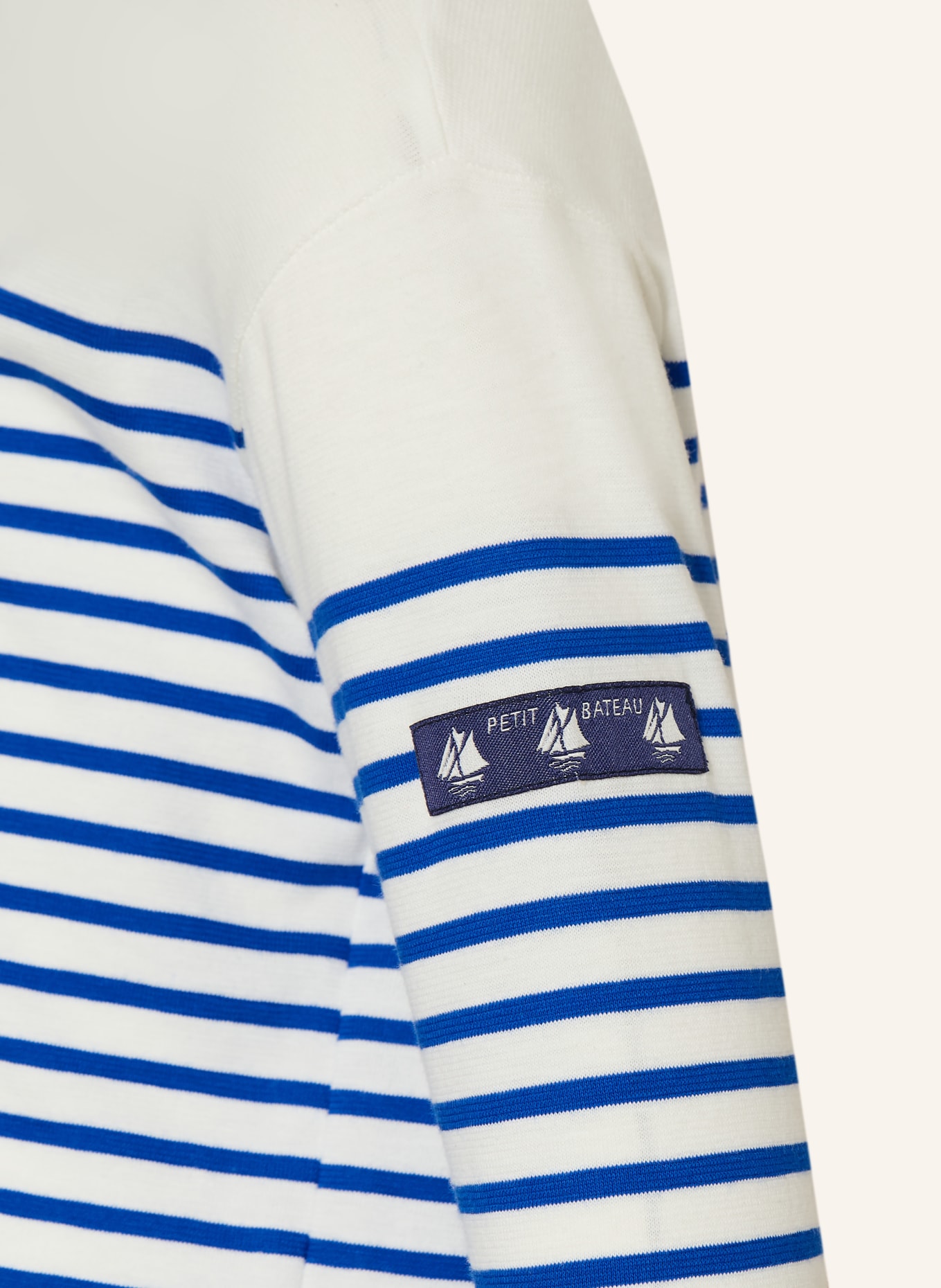 PETIT BATEAU Longsleeve: WEISS / BLAU