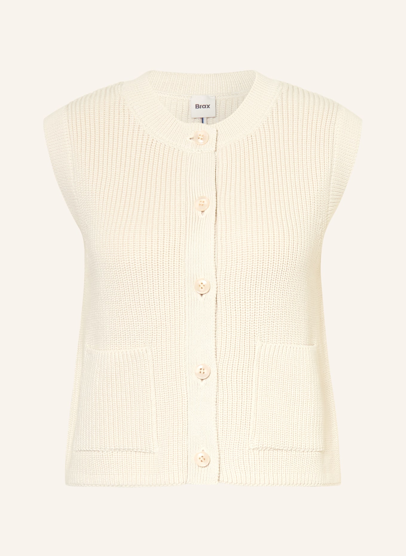 BRAX Pletená vesta ELISA: BÉŽOVÁ
