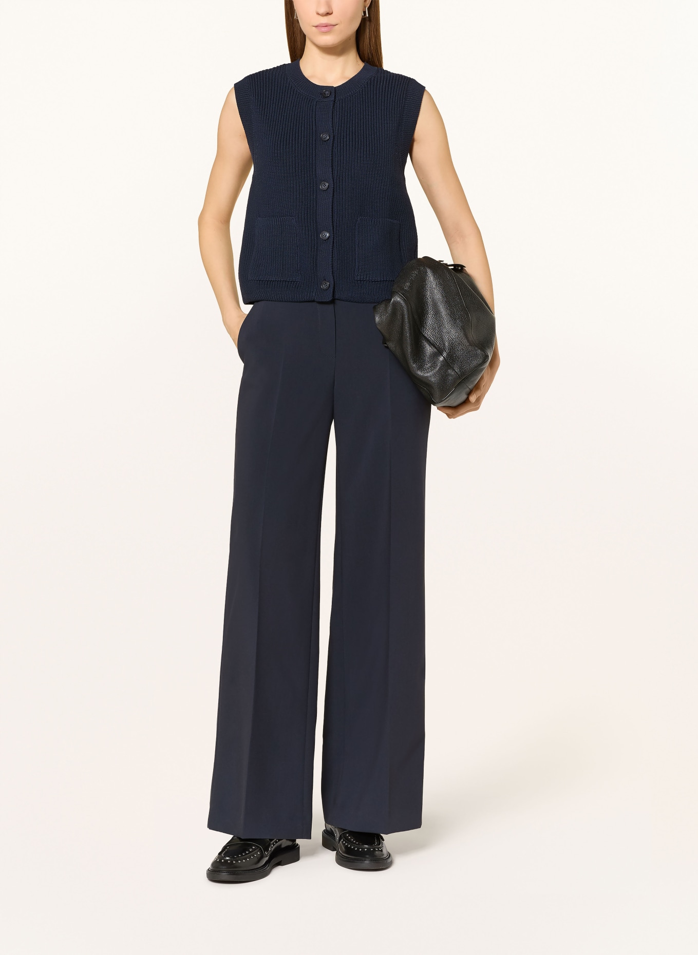 BRAX Pletená vesta ELISA: TMAVĚ MODRÁ