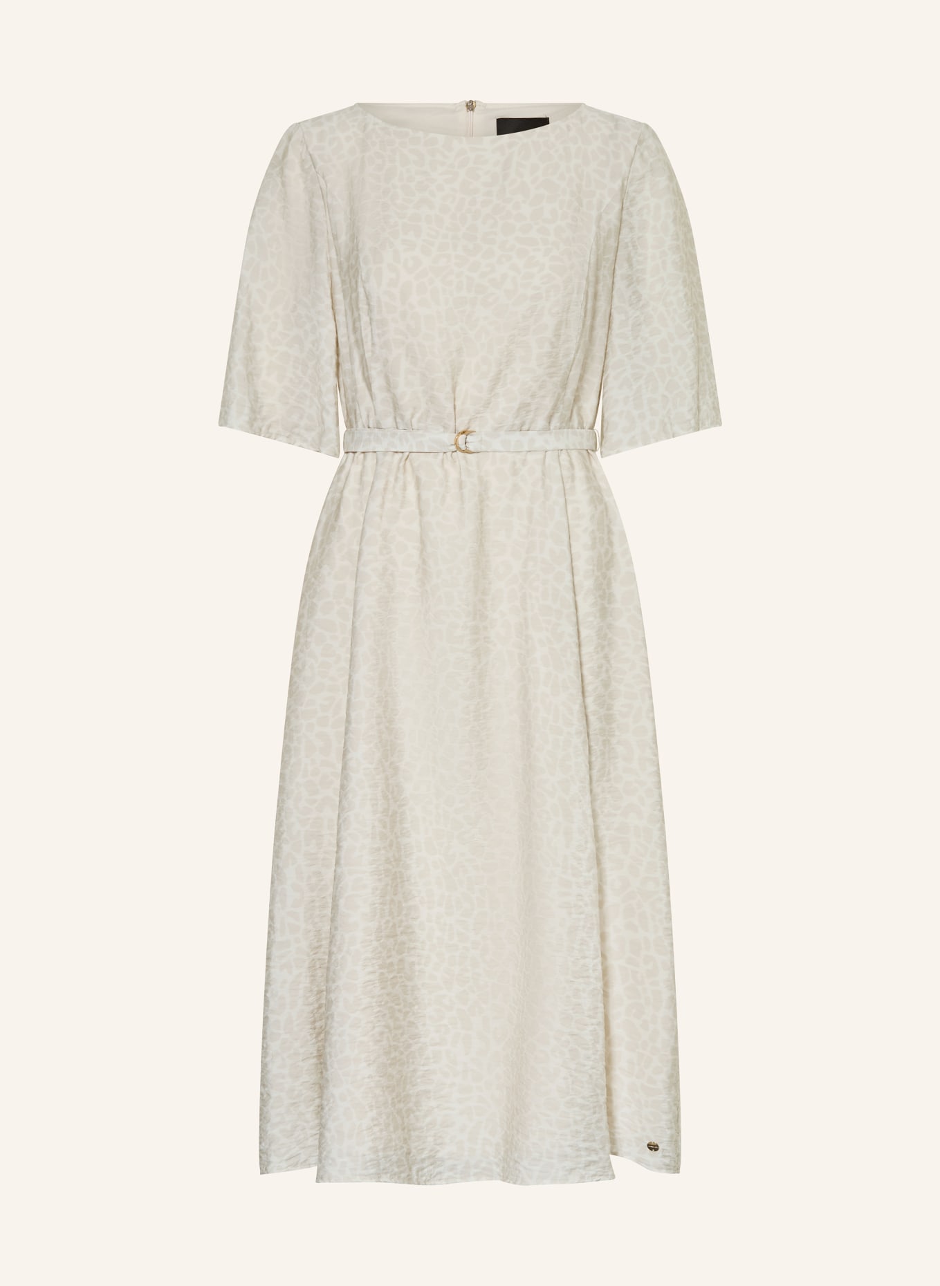 MARC CAIN Dress with 3/4 sleeves: 112 bright ecru