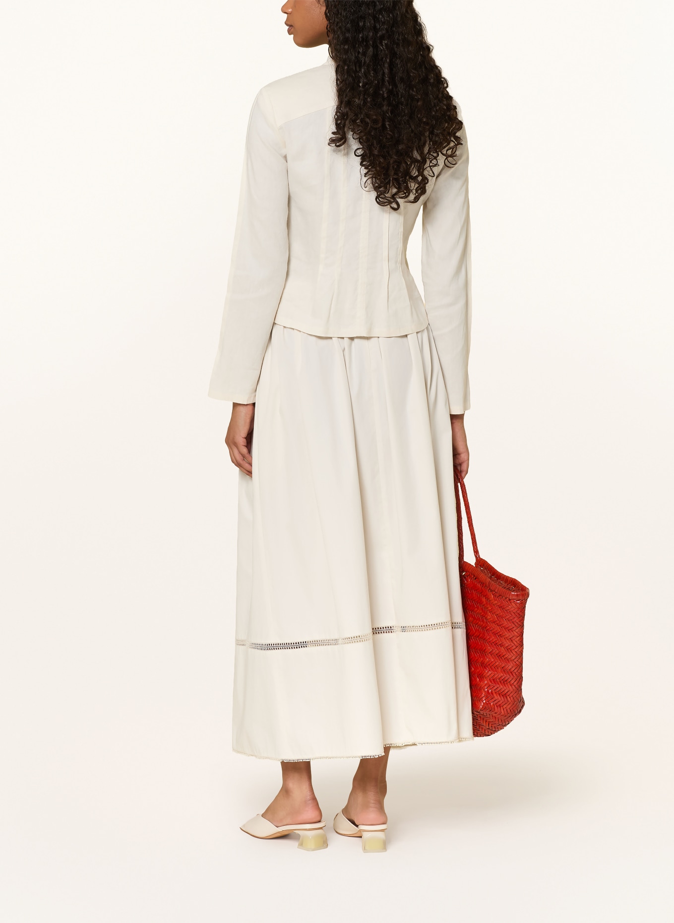 MARC CAIN Jacke mit Leinen: 112 bright ecru