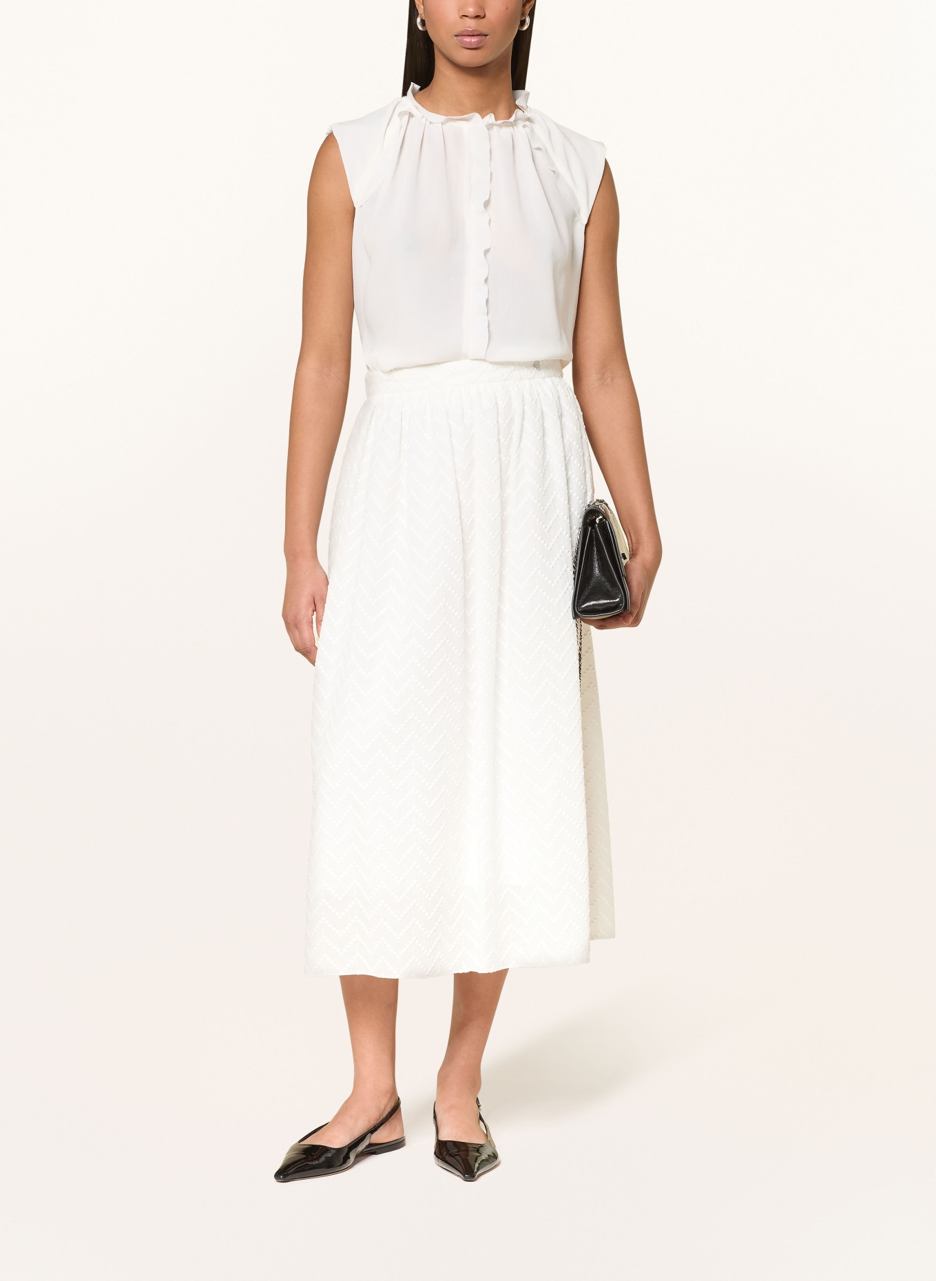 MARC CAIN Blouse top with ruffles: 110 off