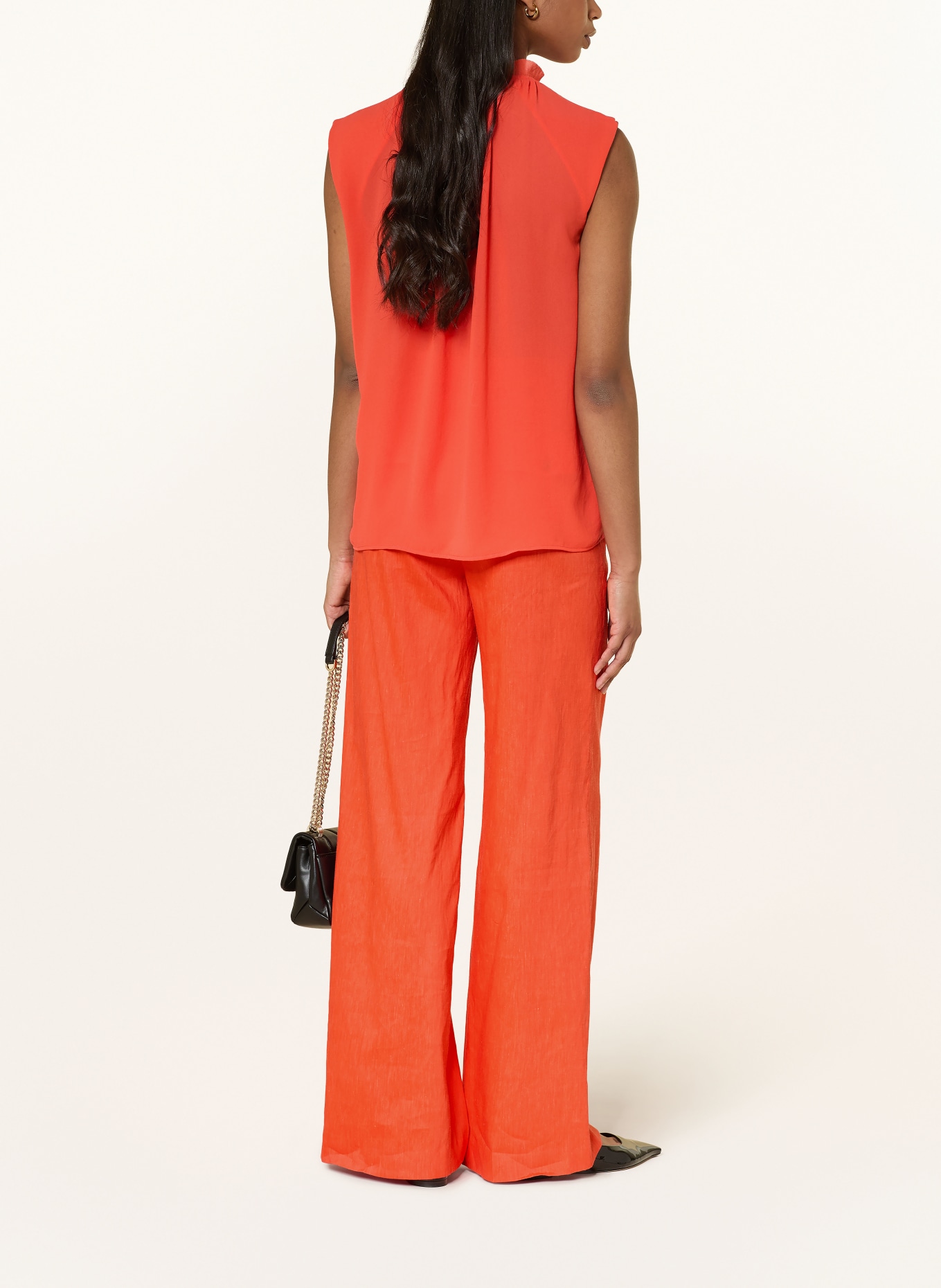 MARC CAIN Blusentop mit Rüschen: 223 bright tomato