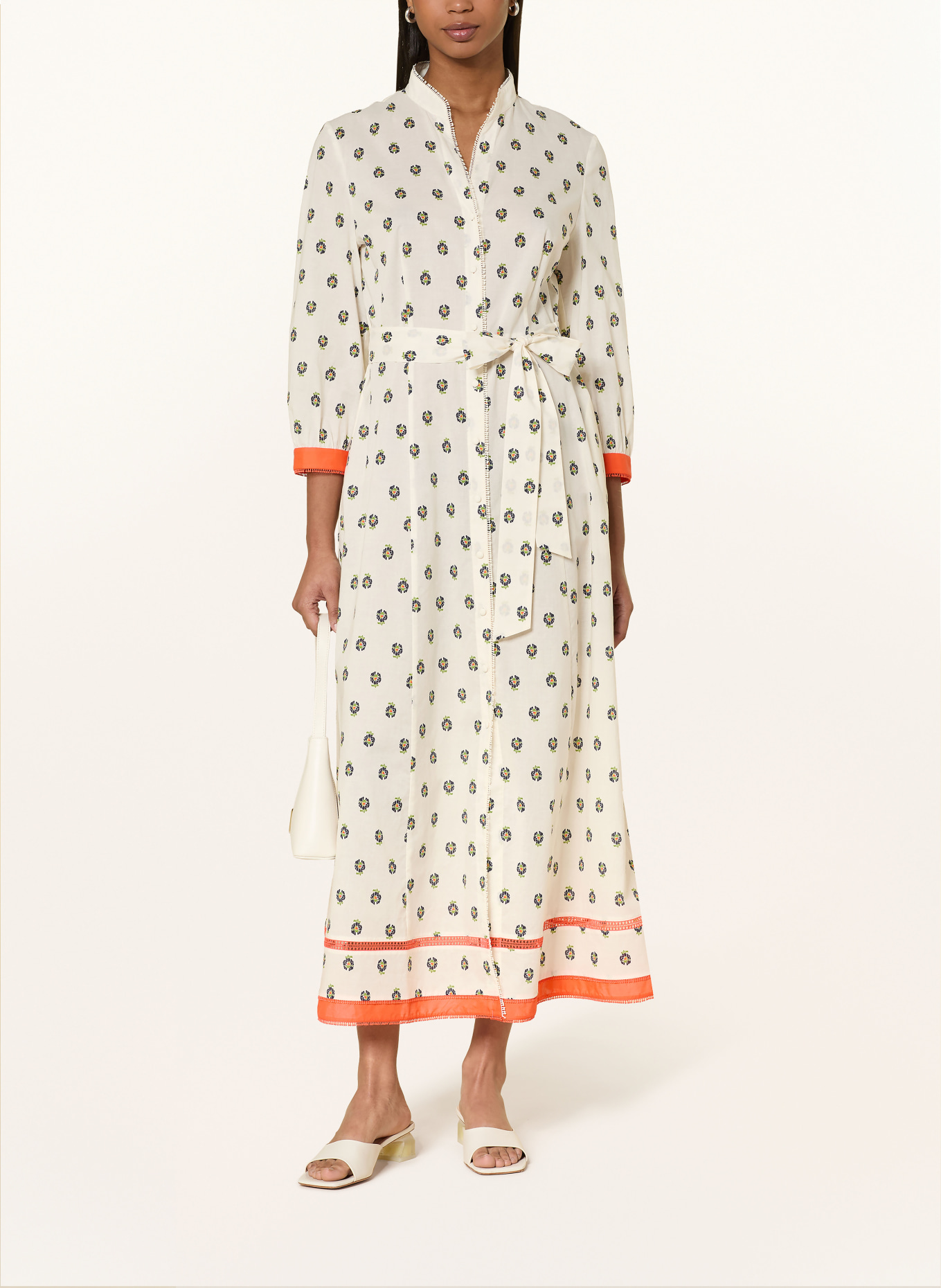 MARC CAIN Kleid mit 3/4-Arm: 112 bright ecru