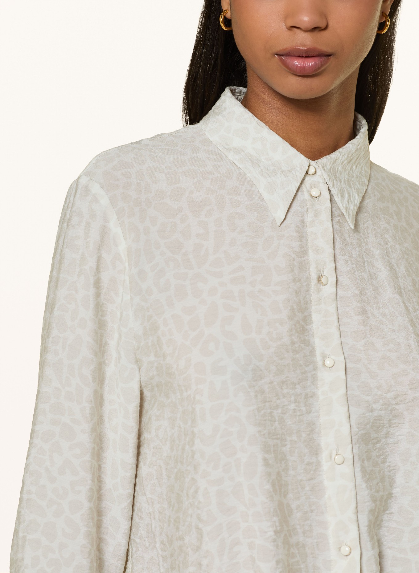 MARC CAIN Chemisier à manches 3/4: 112 bright ecru