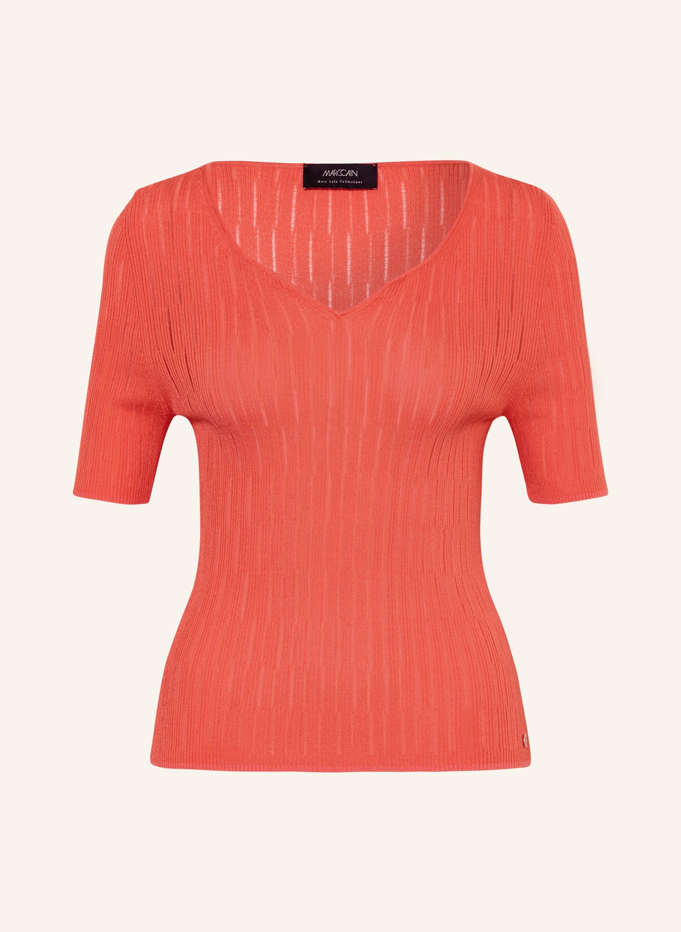 MARC CAIN Strickshirt: 223 bright tomato