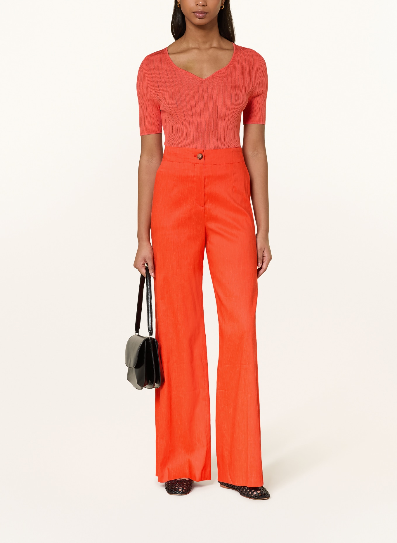 MARC CAIN Strickshirt: 223 bright tomato