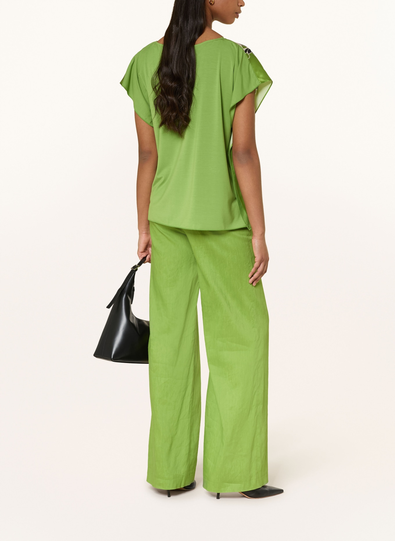 MARC CAIN Blusenshirt im Materialmix: 112 bright ecru