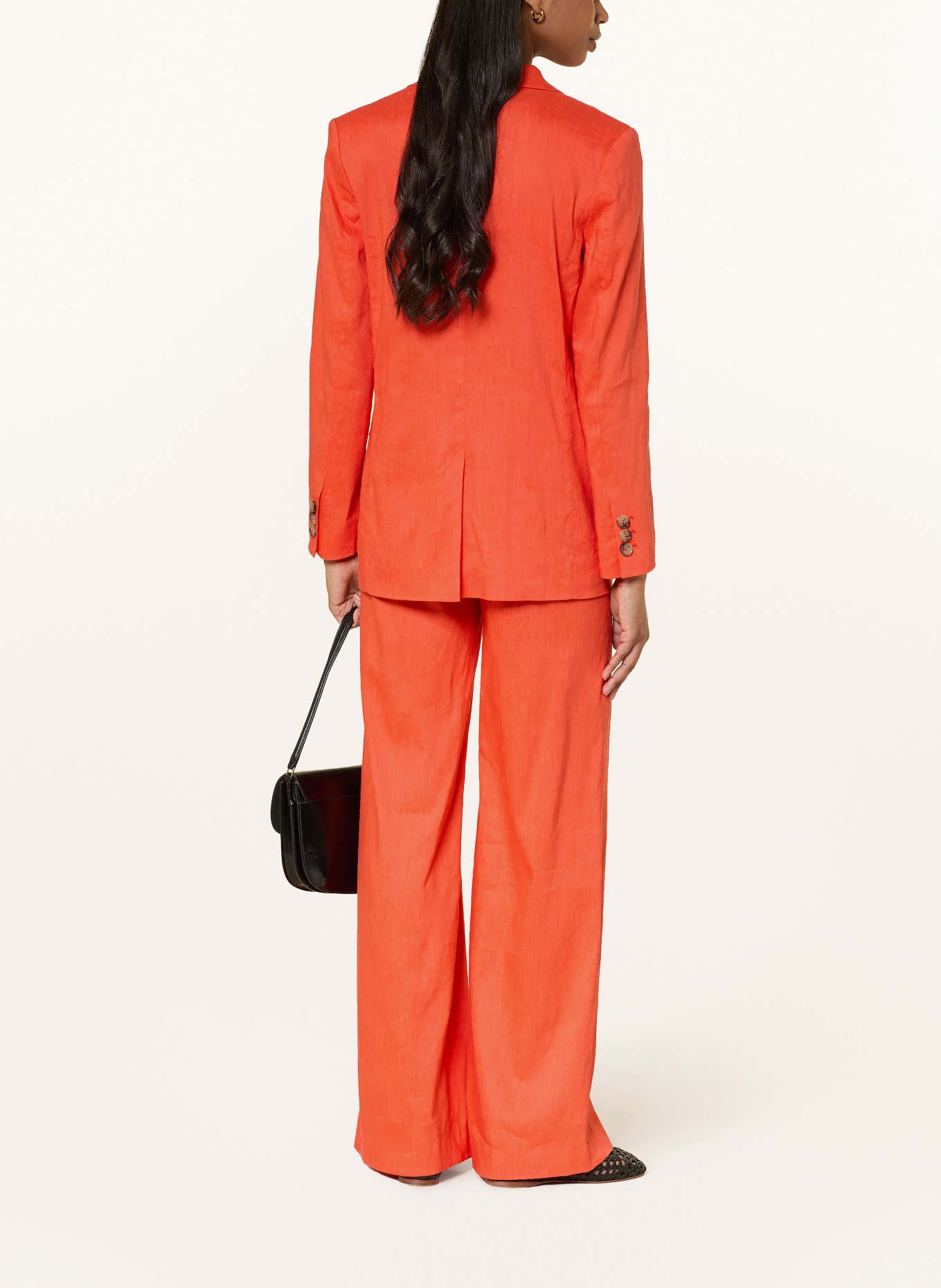 MARC CAIN Blazer with linen: 223 bright tomato