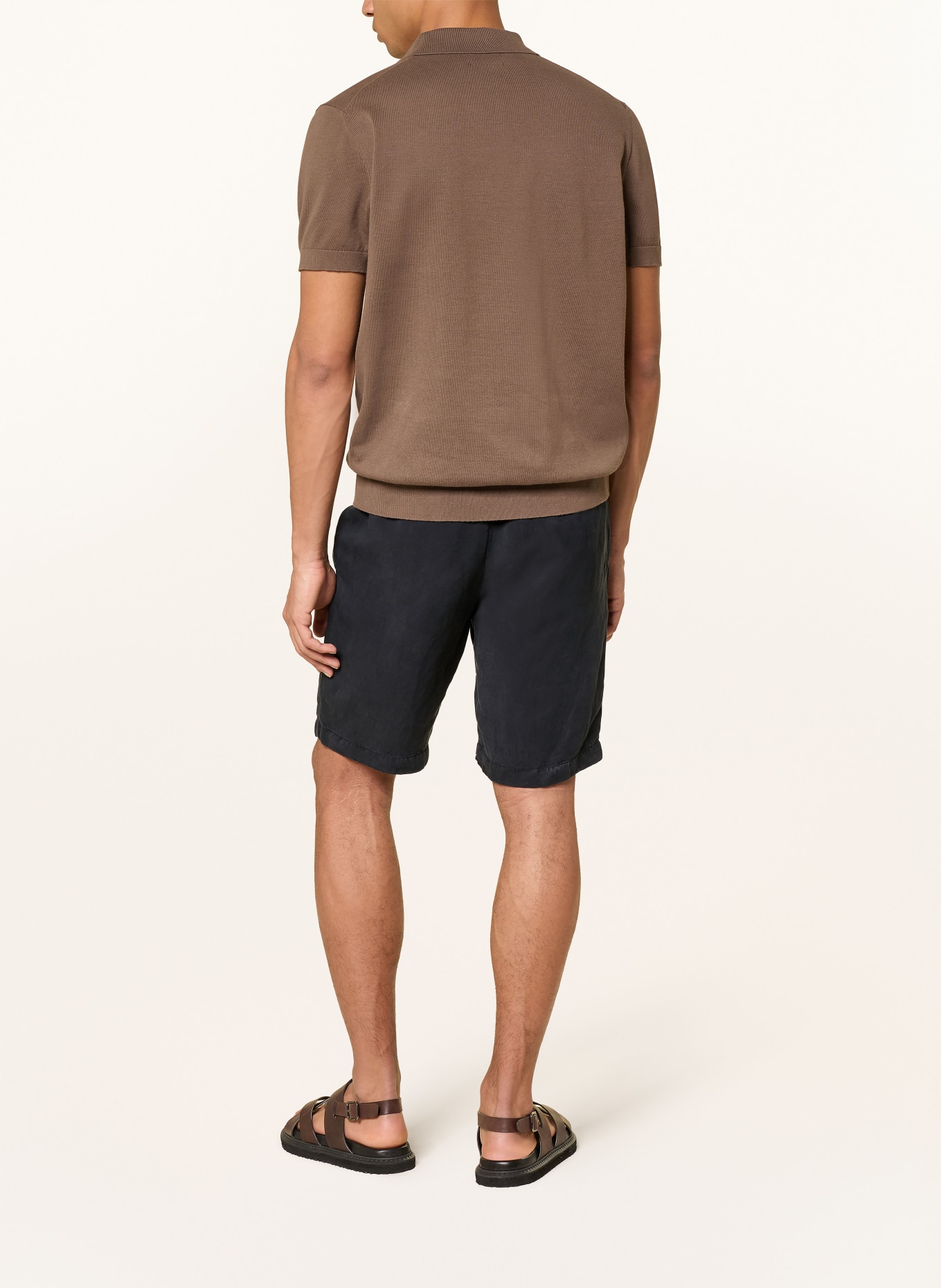 STRELLSON Shorts KAJI Relaxed Fit mit Leinen: DUNKELBLAU