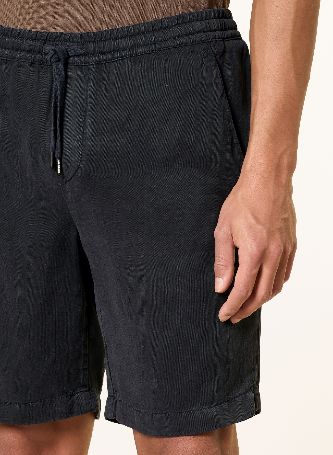 STRELLSON Shorts KAJI Relaxed Fit mit Leinen: DUNKELBLAU