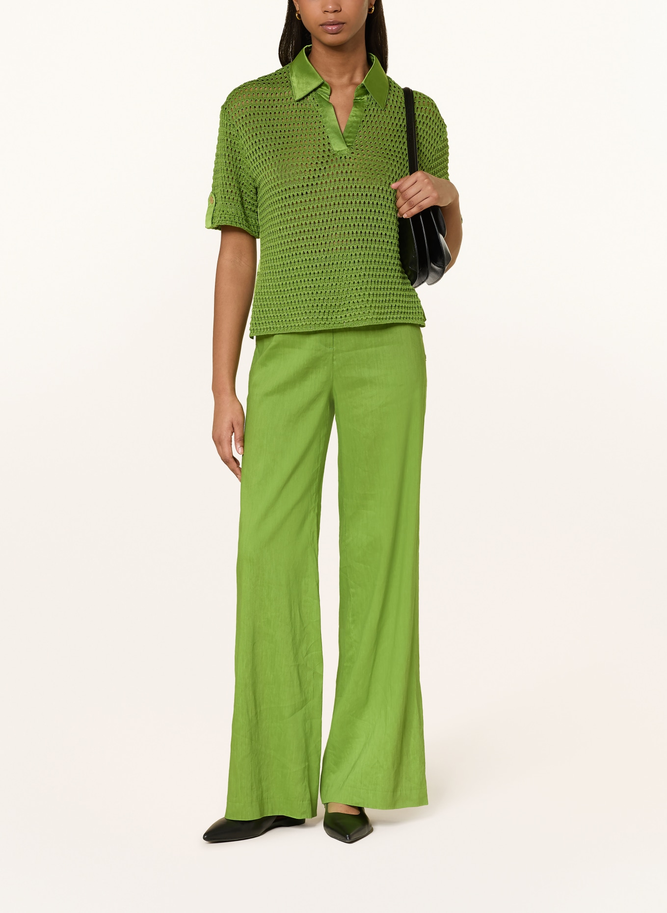 MARC CAIN Kalhoty WAUKEE s lnem: 526 garden green