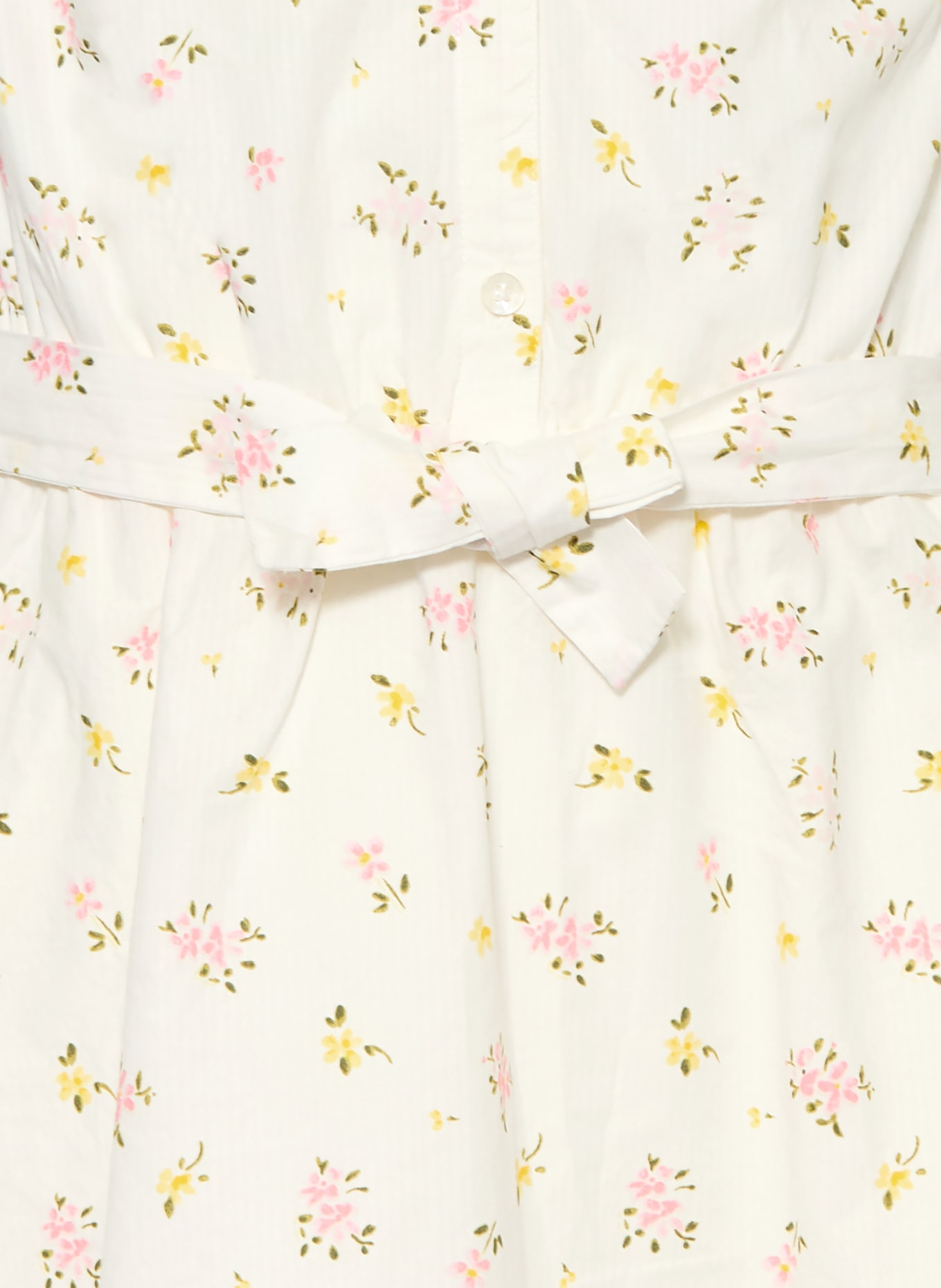 PETIT BATEAU Kleid mit Volants: WEISS / ROSA / GELB