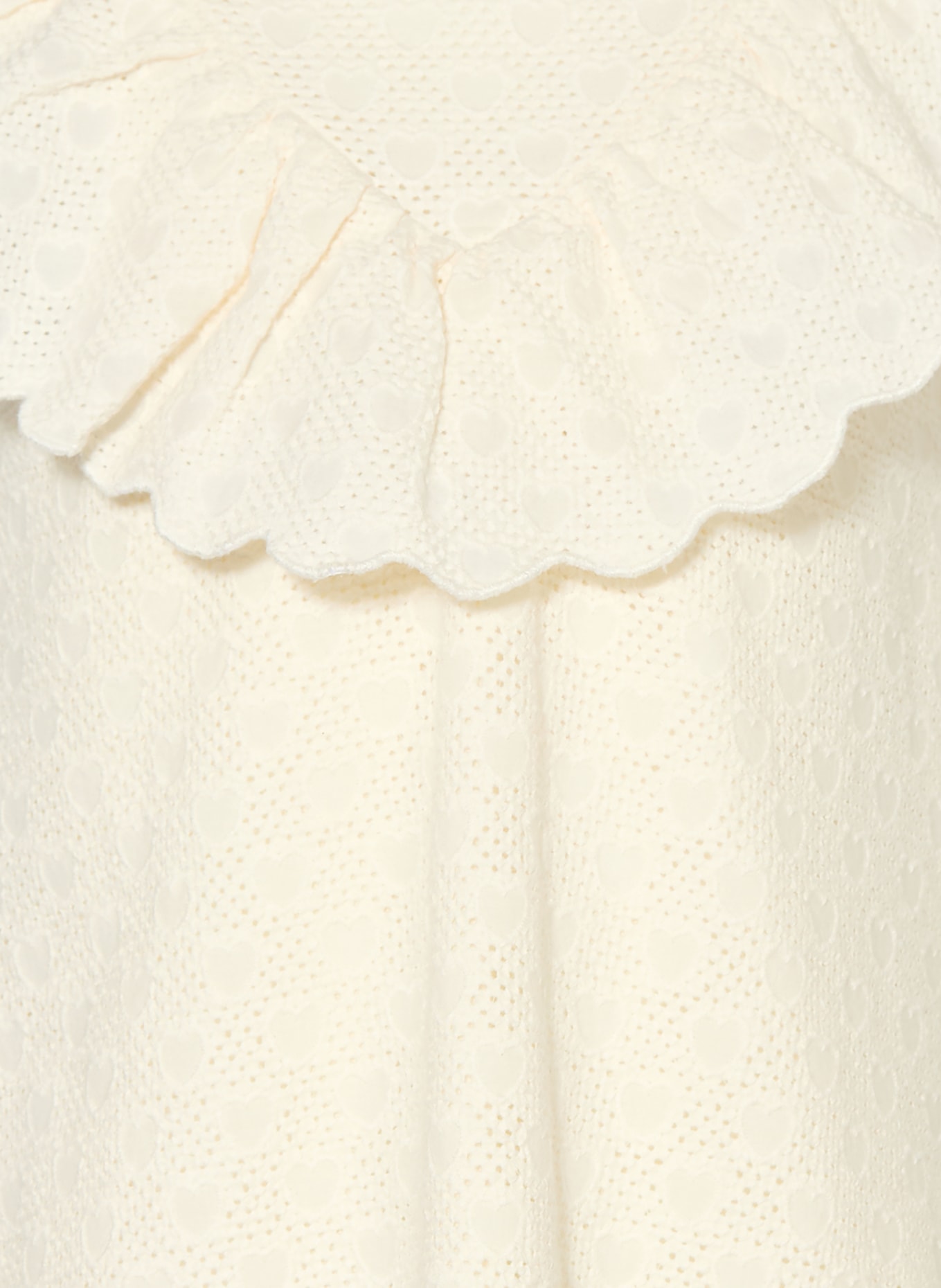 PETIT BATEAU Kleid mit Rüschen: CREME