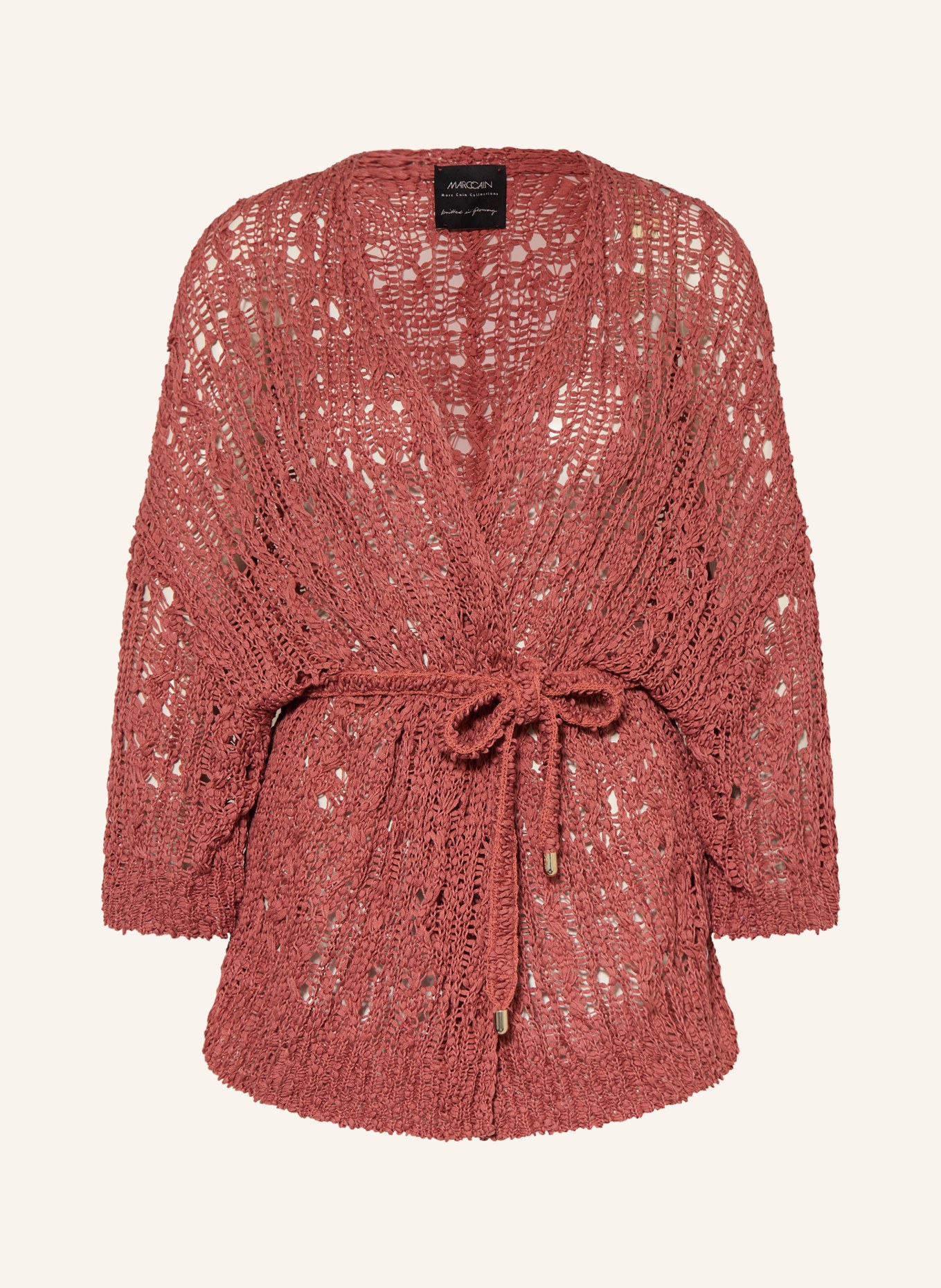 MARC CAIN Knit cover with 3/4 sleeves: 488 etruscan red