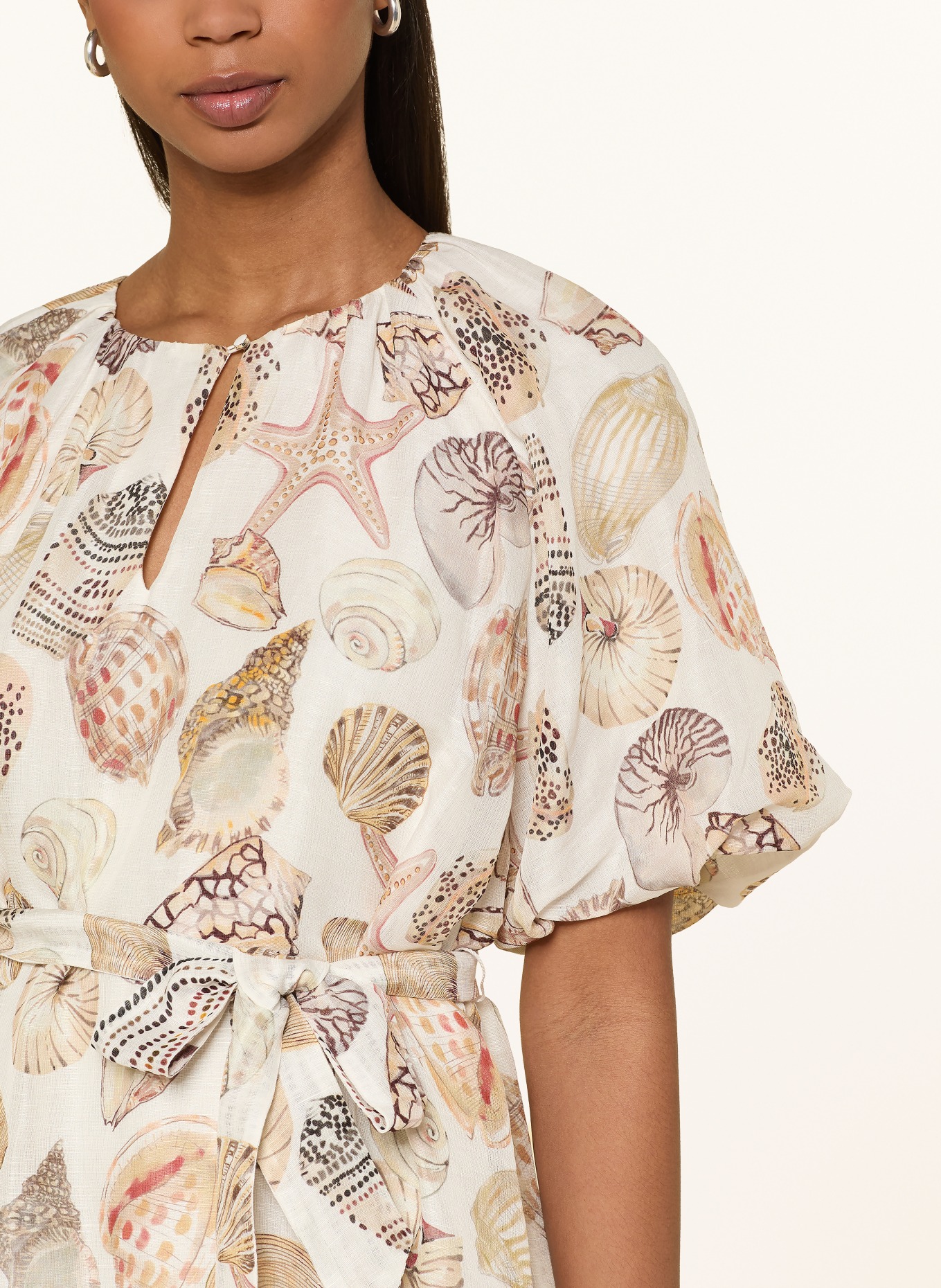 MARC CAIN Jurk van zijde en linnen: 110 off