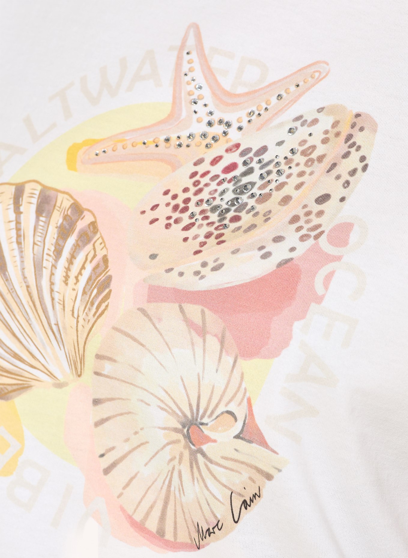 MARC CAIN T-shirt met strass-steentjes: 110 off