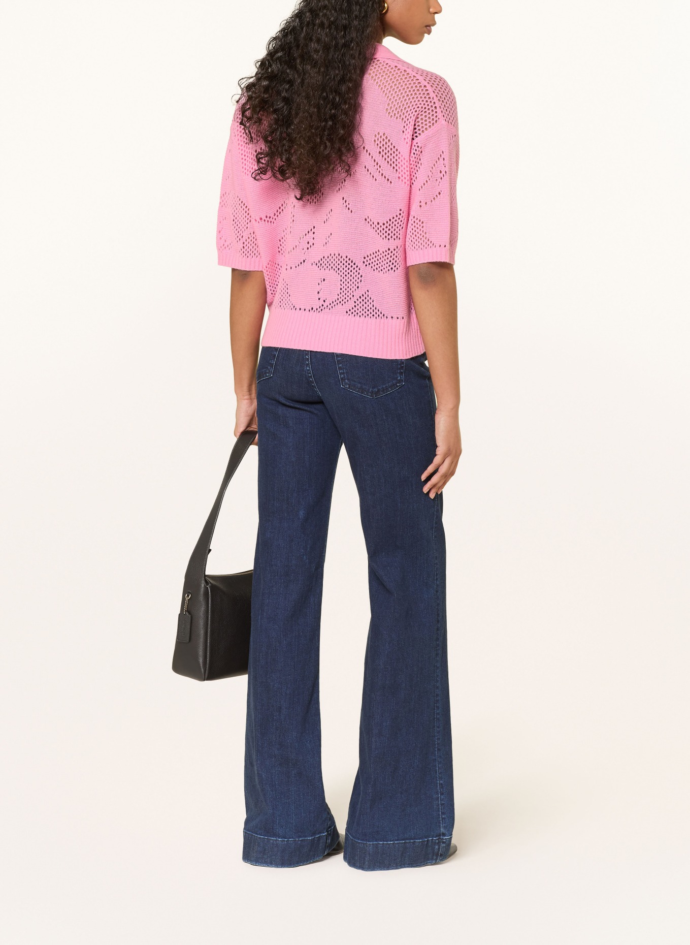 HERZENS Knitted shirt with cashmere: PINK