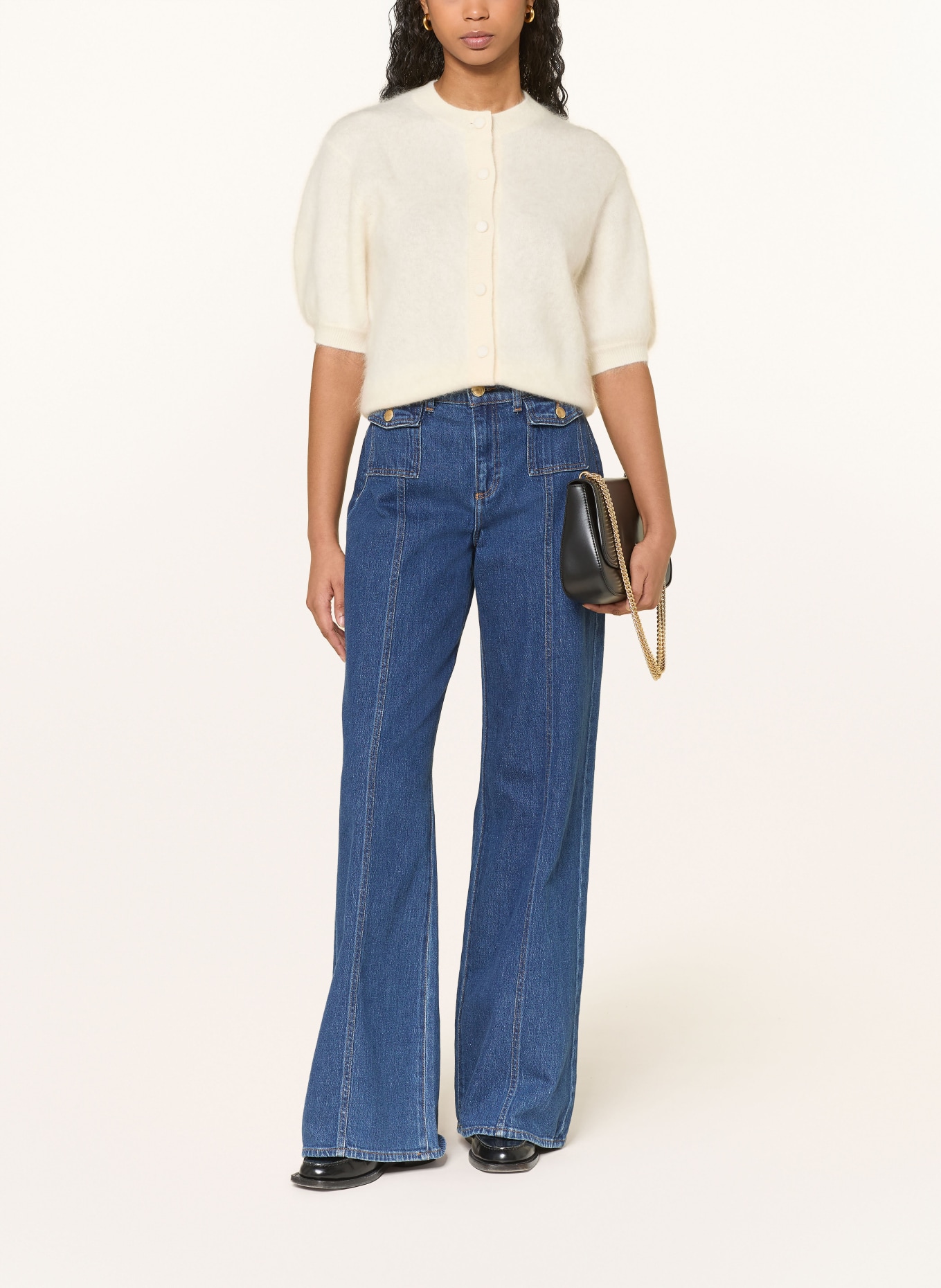 HERZENS Cashmere cardigan: CREAM