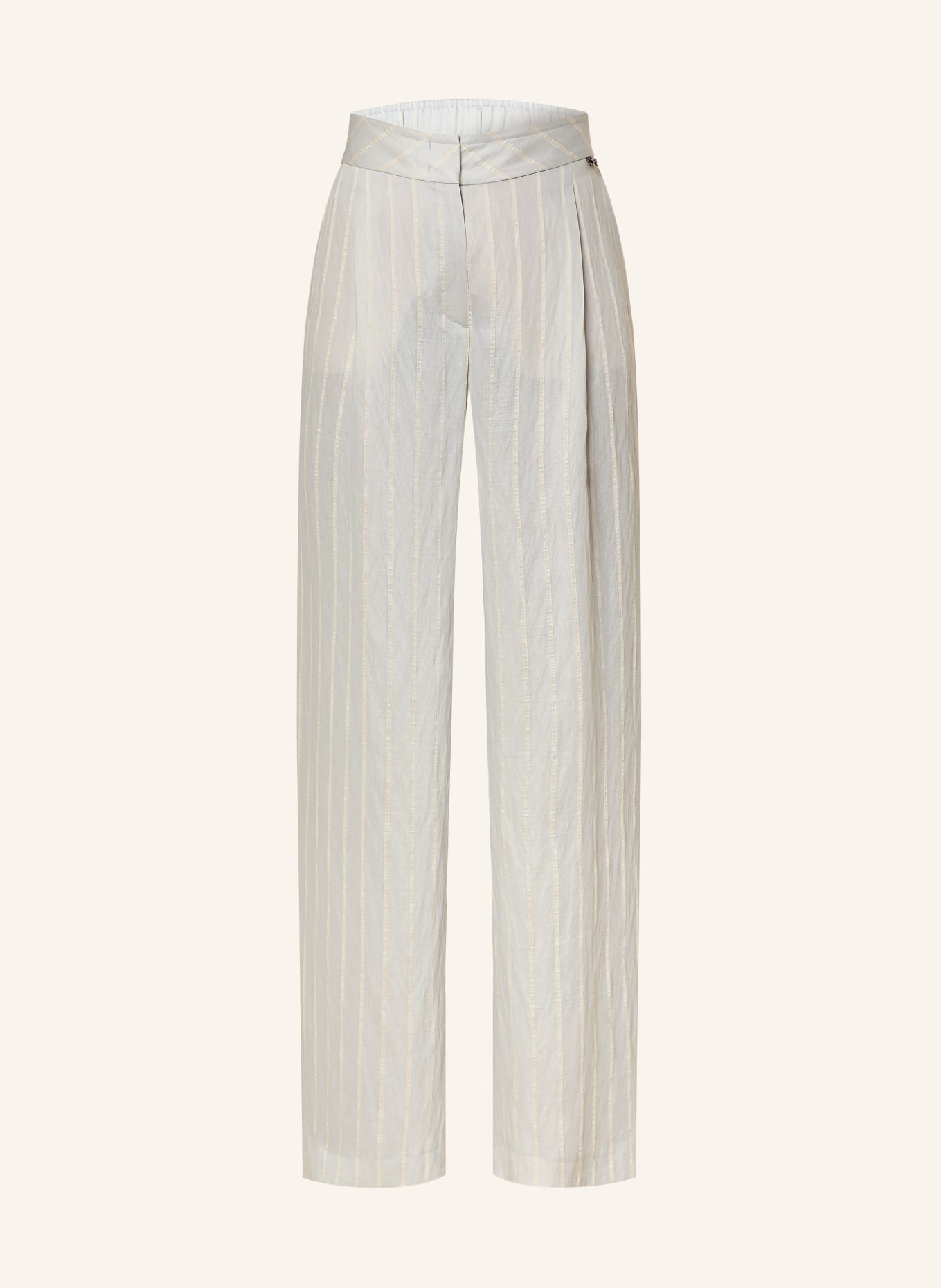MARC CAIN WICHITA wide-leg pants: 309 pearl blue