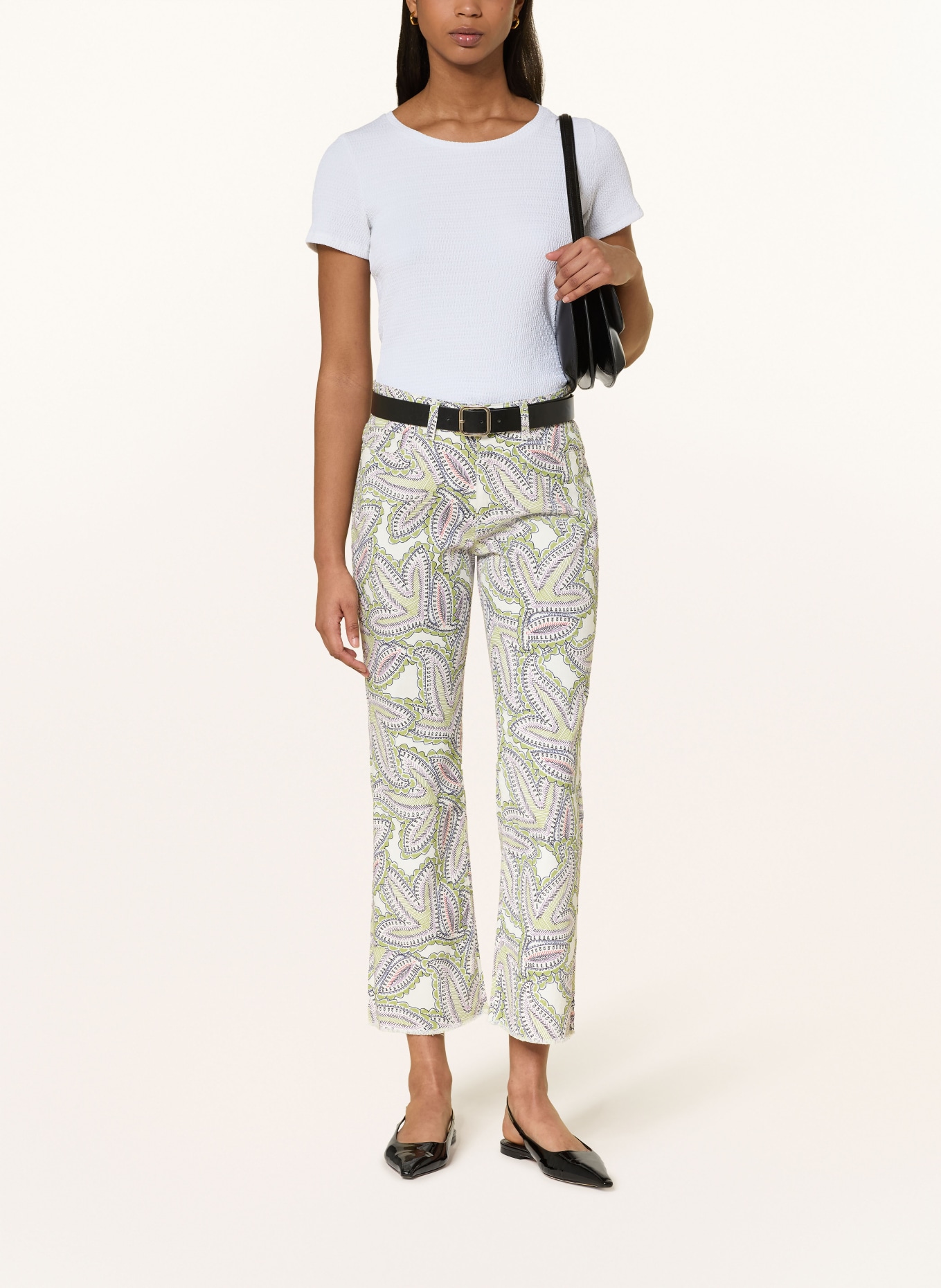 MARC CAIN Cropped Jeans FORLI: 100 WHITE