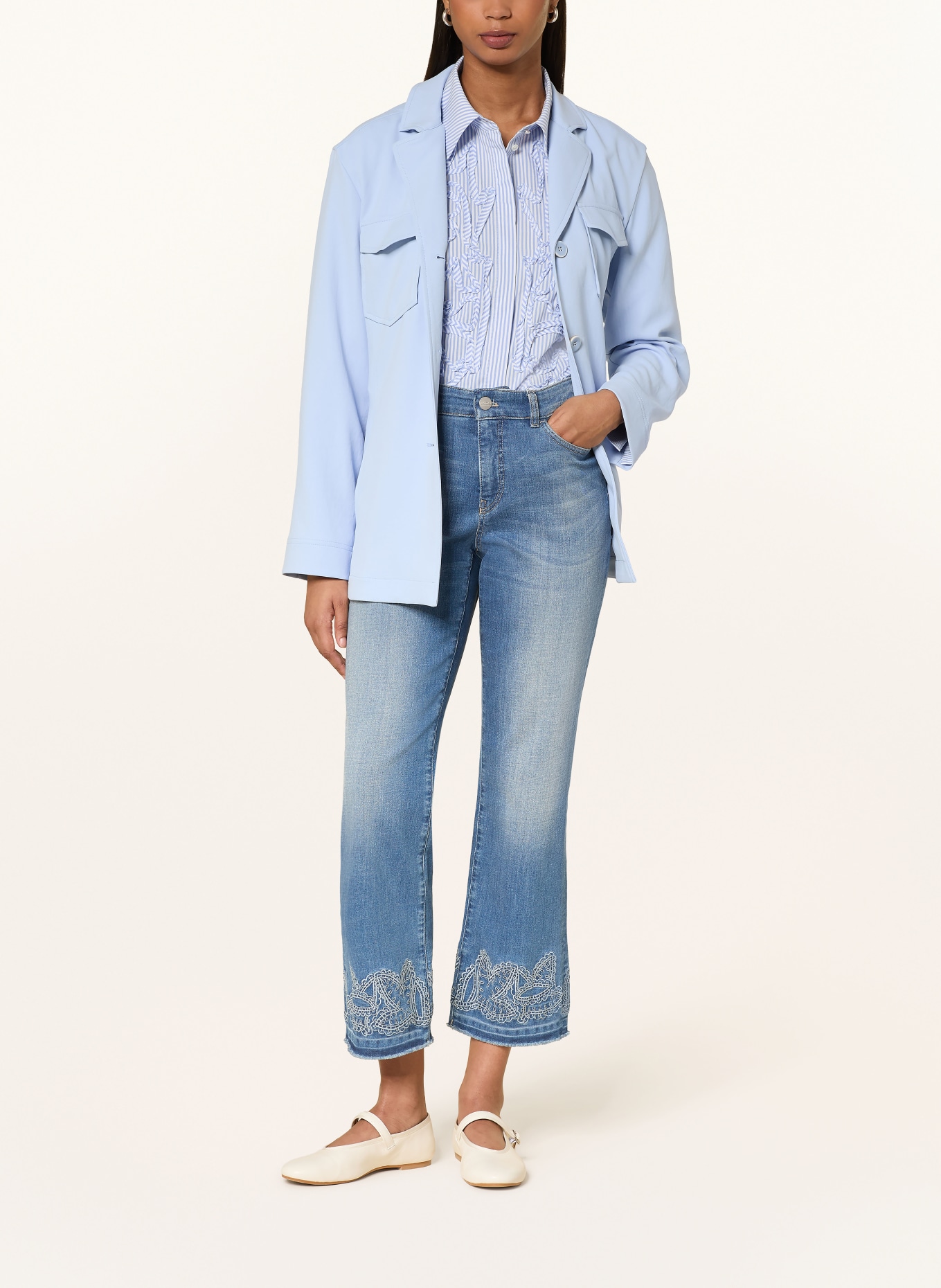 MARC CAIN Cropped Jeans FORLI: 353 blue denim