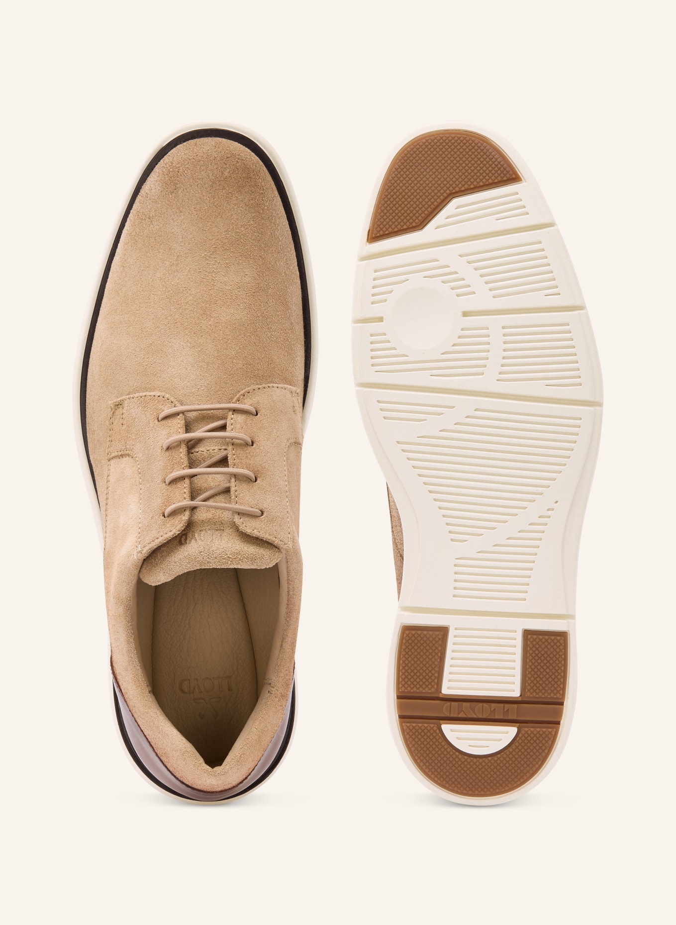 LLOYD Schnürer SABLE: BEIGE / DUNKELBRAUN