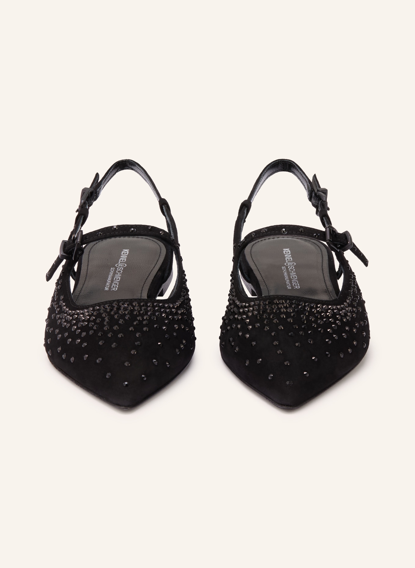 KENNEL & SCHMENGER Slingballerinas GRETA s ozdobnými kameny: ČERNÁ
