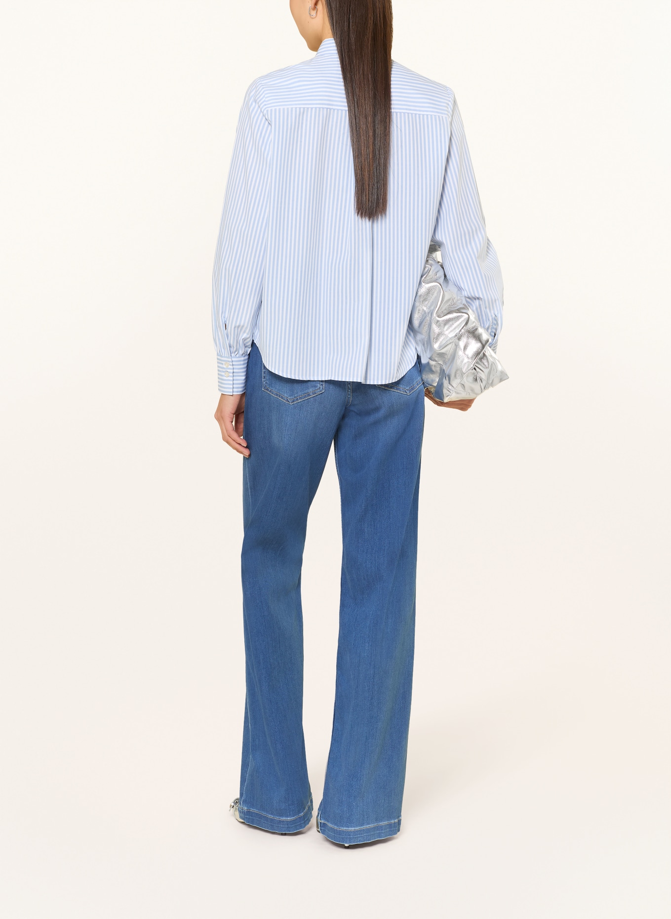 DESOTO LIZZY shirt blouse: LIGHT BLUE / WHITE