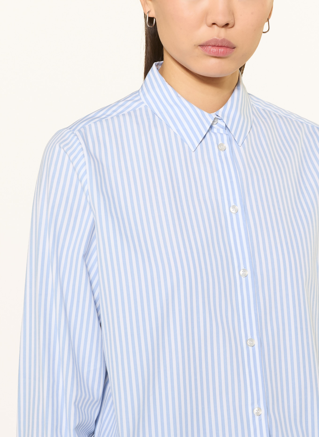 DESOTO LIZZY shirt blouse: LIGHT BLUE / WHITE