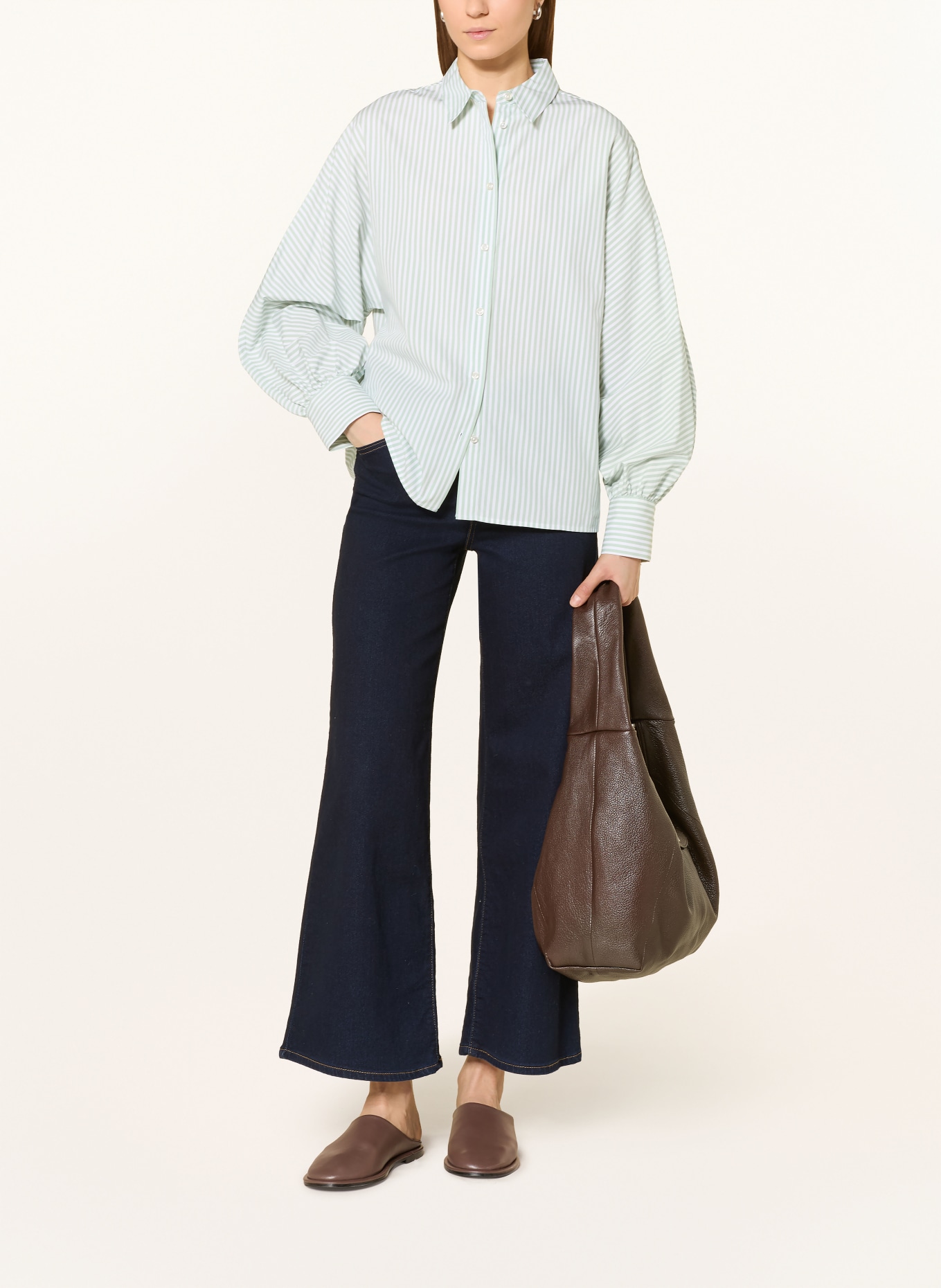 DESOTO Košile LOU: SVĚTLE ZELENÁ / BÍLÁ