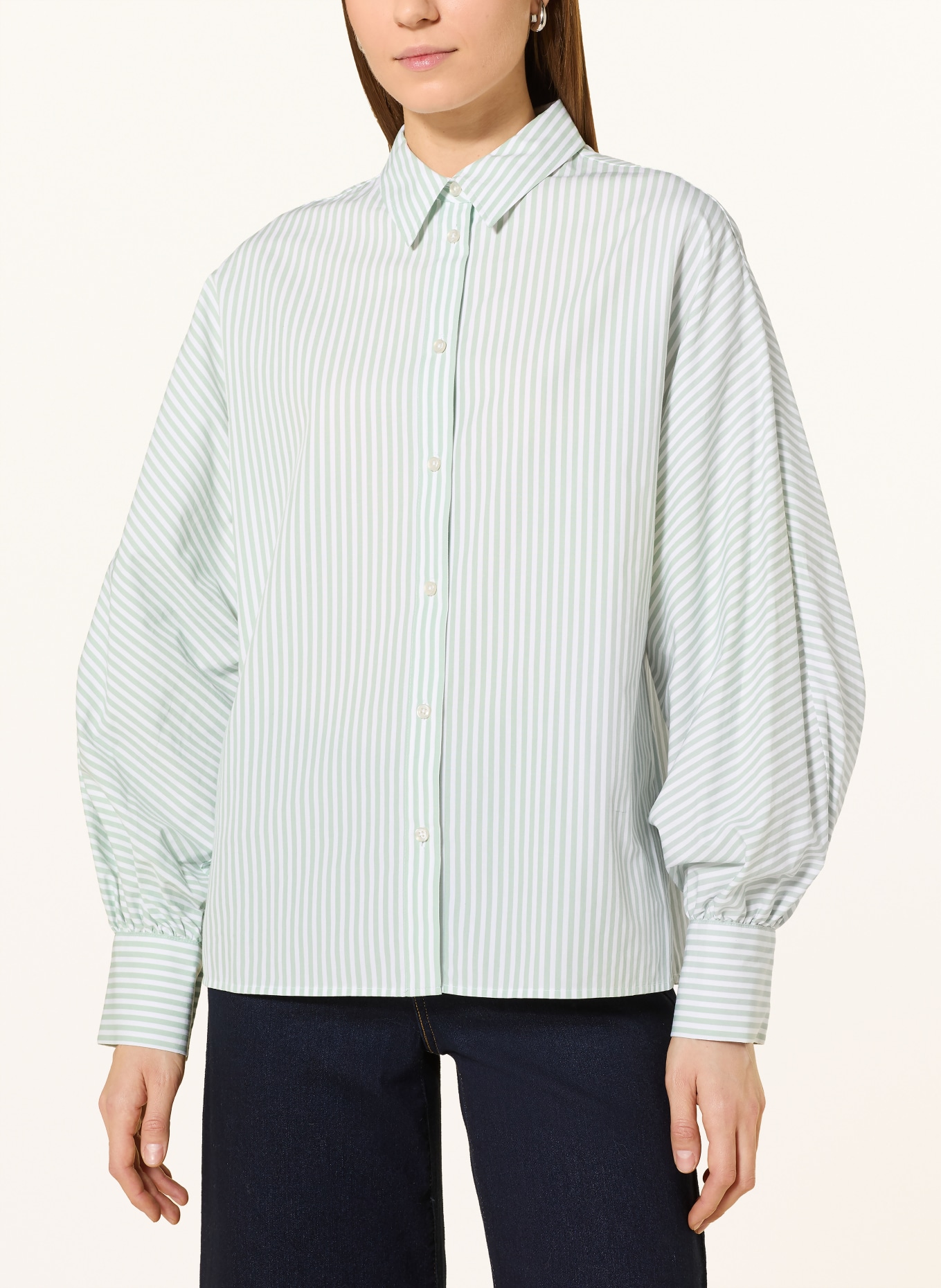 DESOTO Košile LOU: SVĚTLE ZELENÁ / BÍLÁ