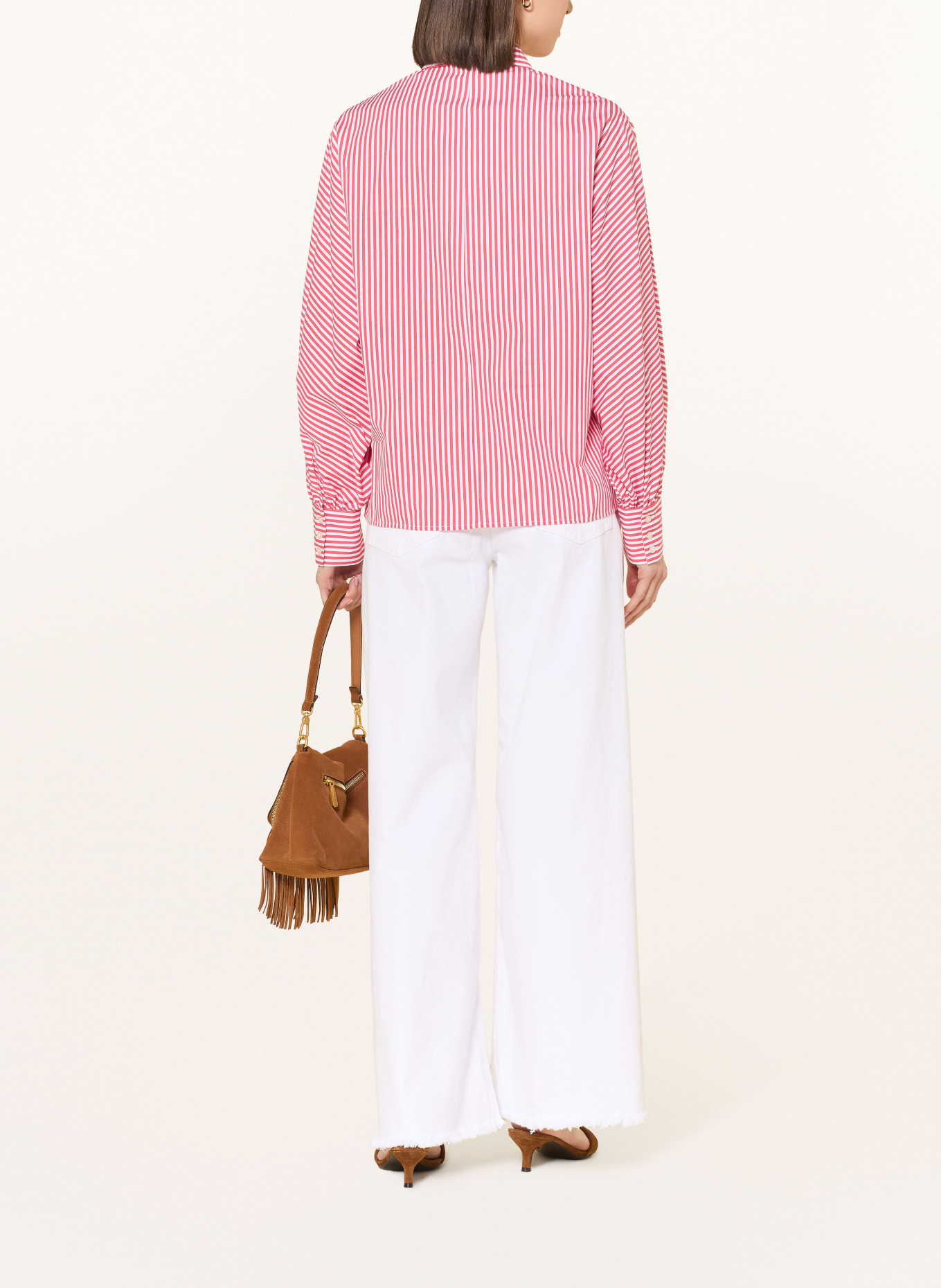 DESOTO Bluzka koszulowa LOU: CZERWONY / BIAŁY