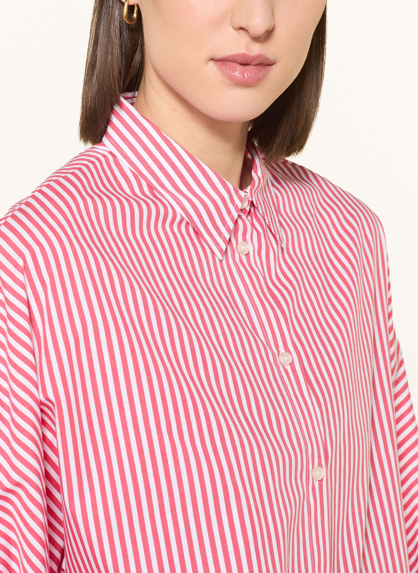 DESOTO Bluzka koszulowa LOU: CZERWONY / BIAŁY