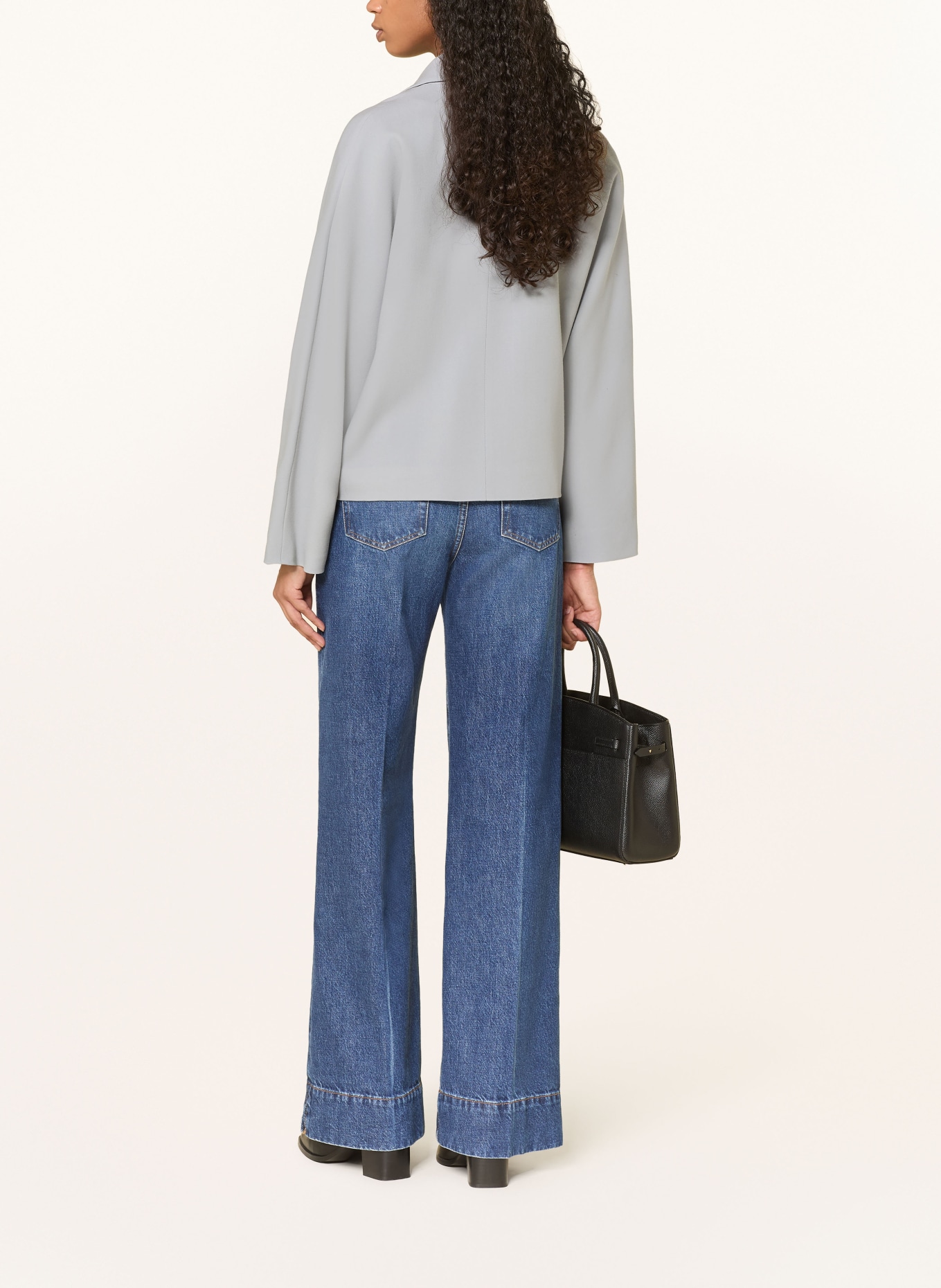 CINZIA ROCCA boxy jacket: BLUE GRAY