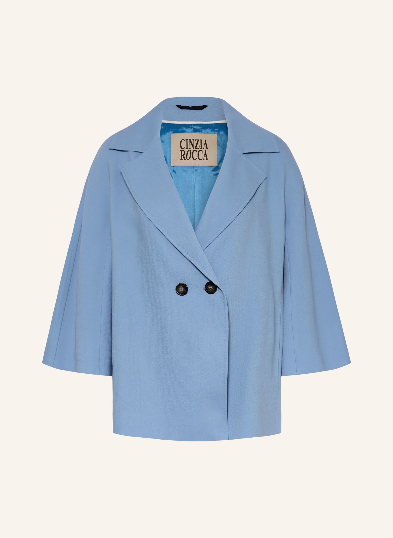 CINZIA ROCCA Cabanjacke with 3/4-length sleeves: LIGHT BLUE