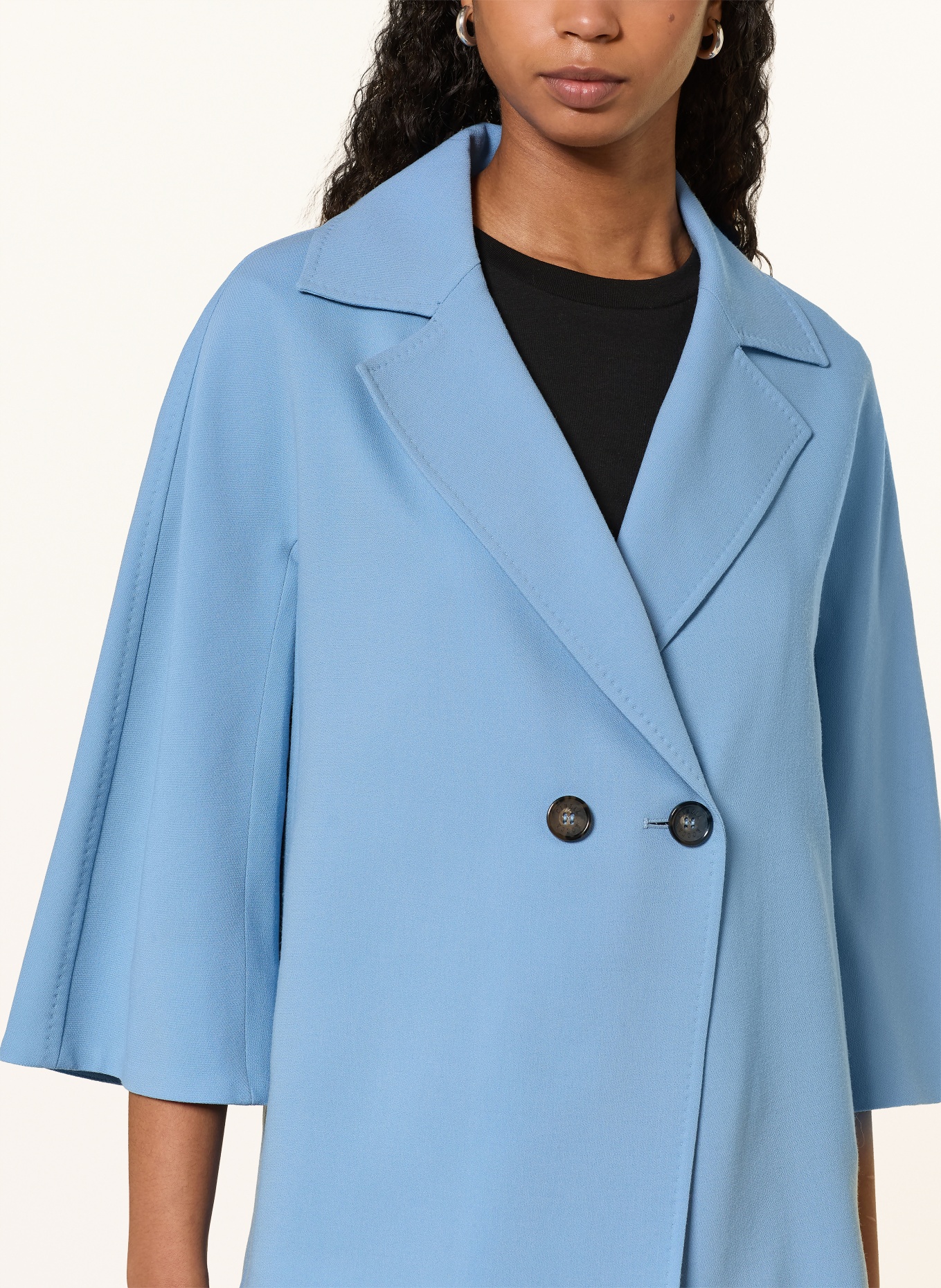CINZIA ROCCA Cabanjacke with 3/4-length sleeves: LIGHT BLUE