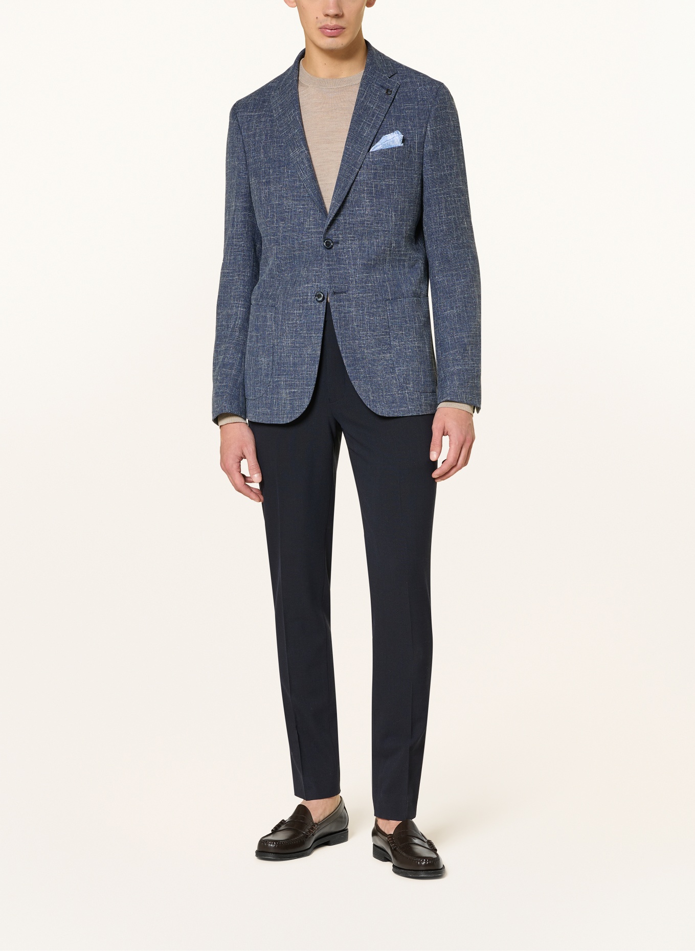 DIGEL EDWARD Modern Fit Jacket: BLUE / WHITE