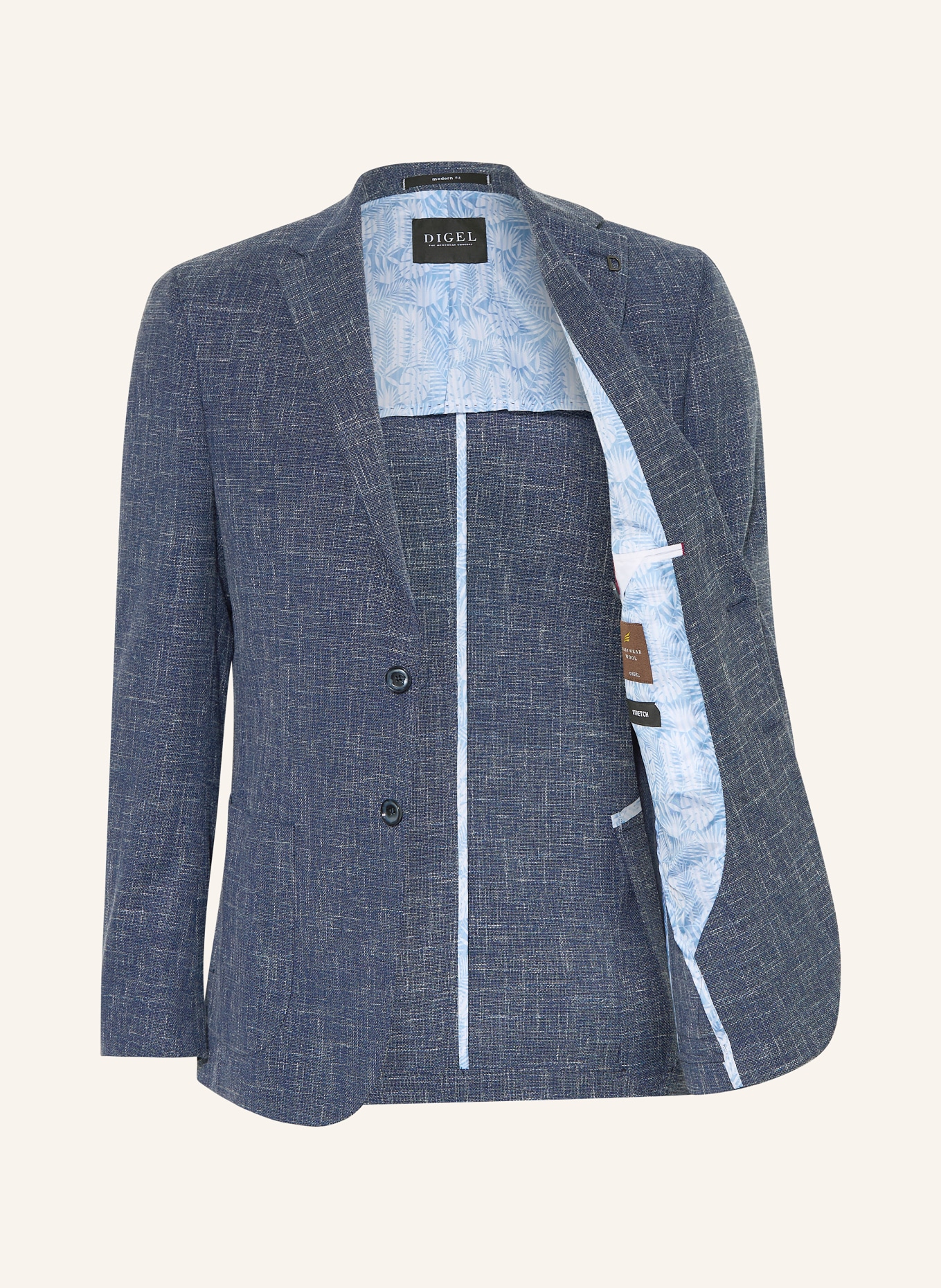 DIGEL EDWARD Modern Fit Jacket: BLUE / WHITE
